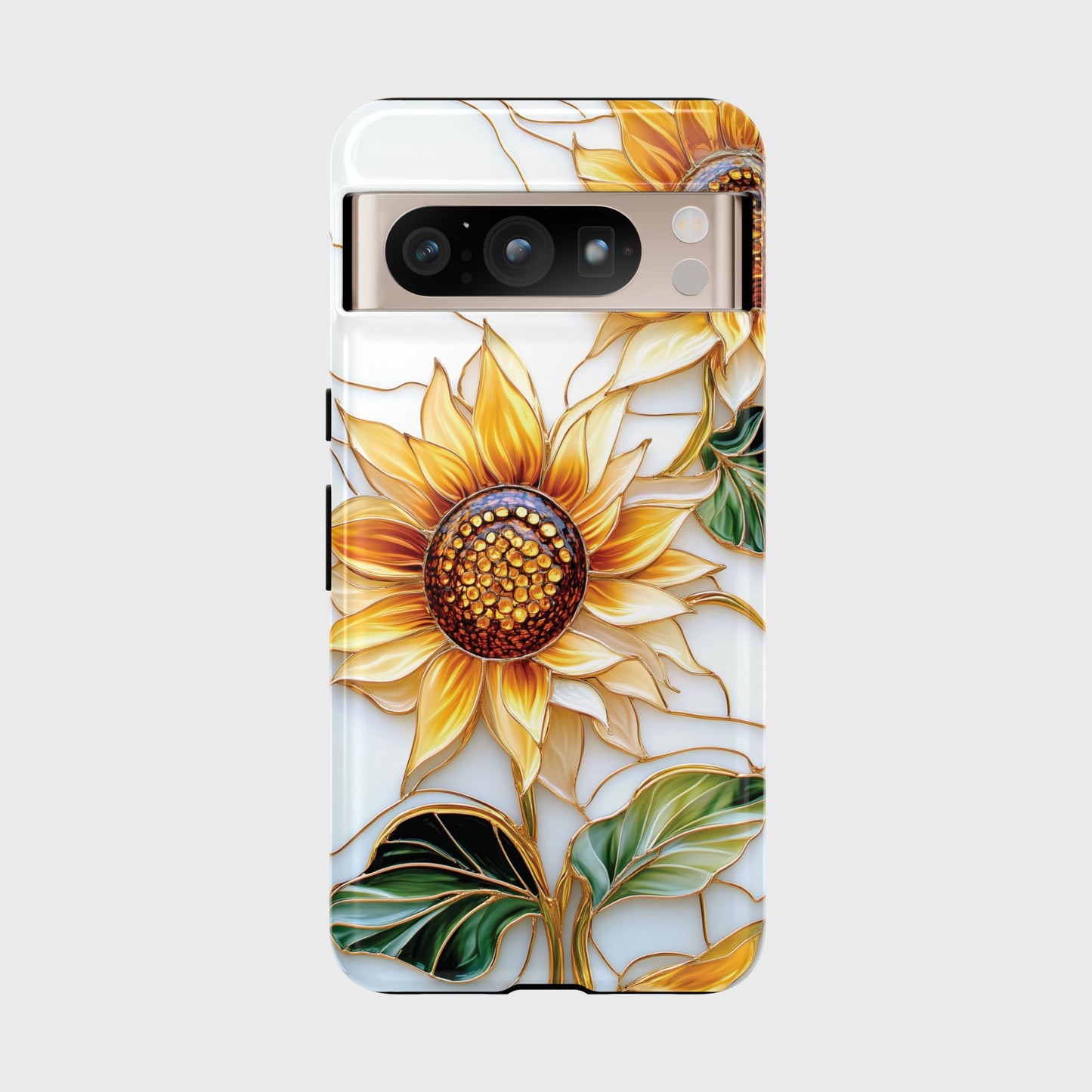 Elegant Sunflowers Stained Glass Design Phone Case for Google Pixel
