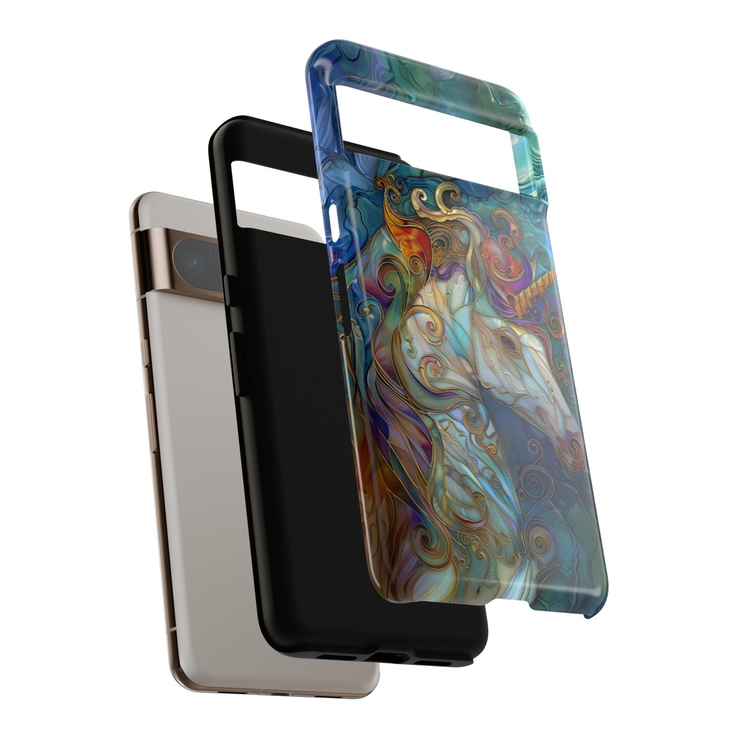 Magical Unicorn Stained Glass Stained Glass Design Google Pixel Phone Case