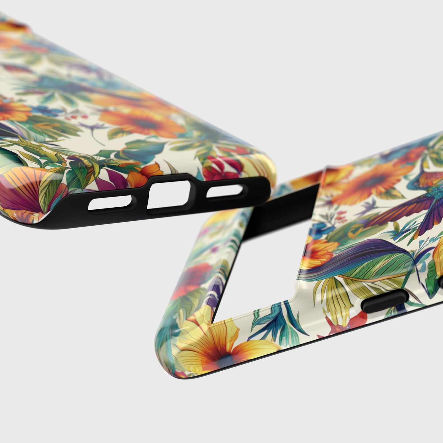 Tropical Floral Hummingbird Design Phone Case for Google Pixel