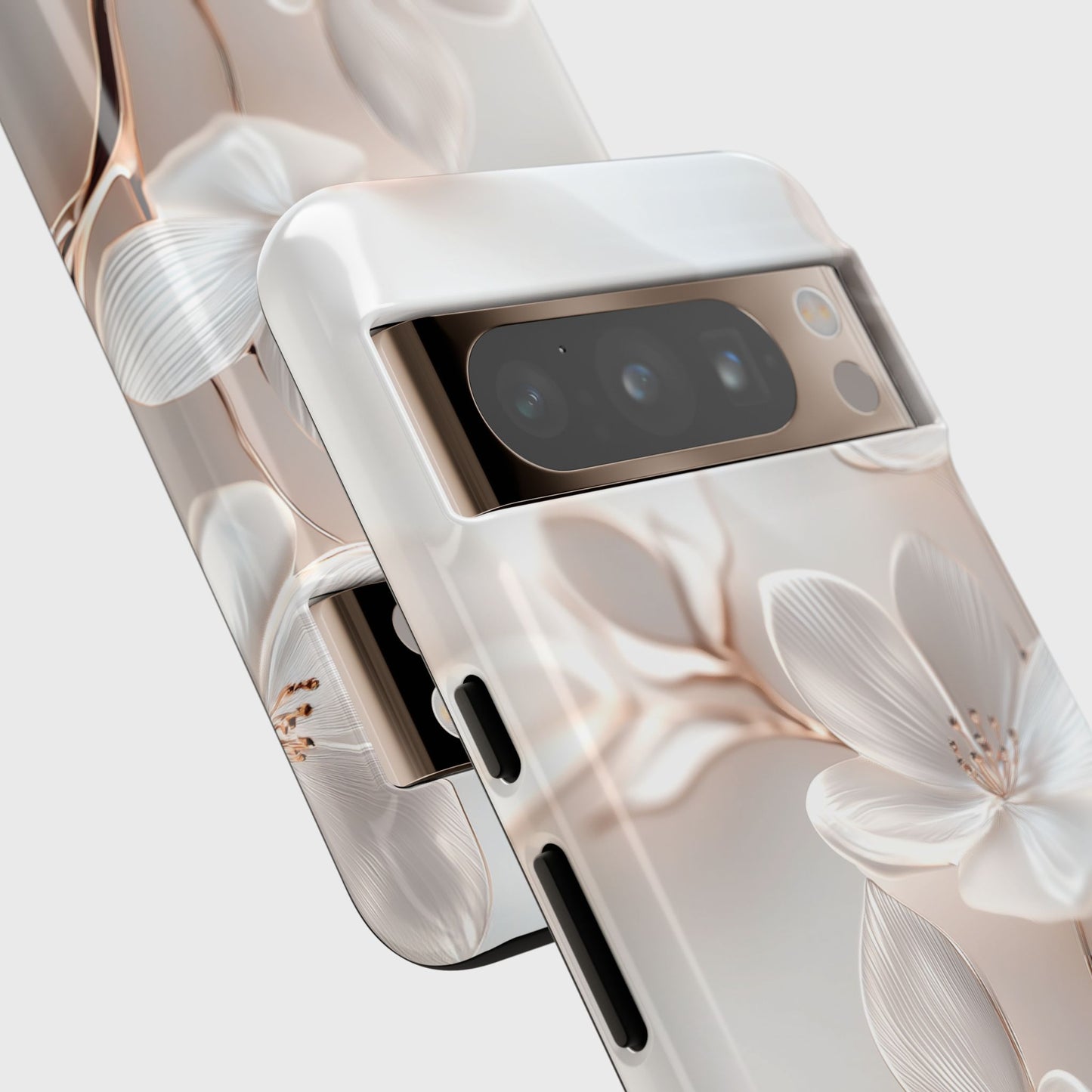 Delicate White Floral Design Phone Case for Google Pixel