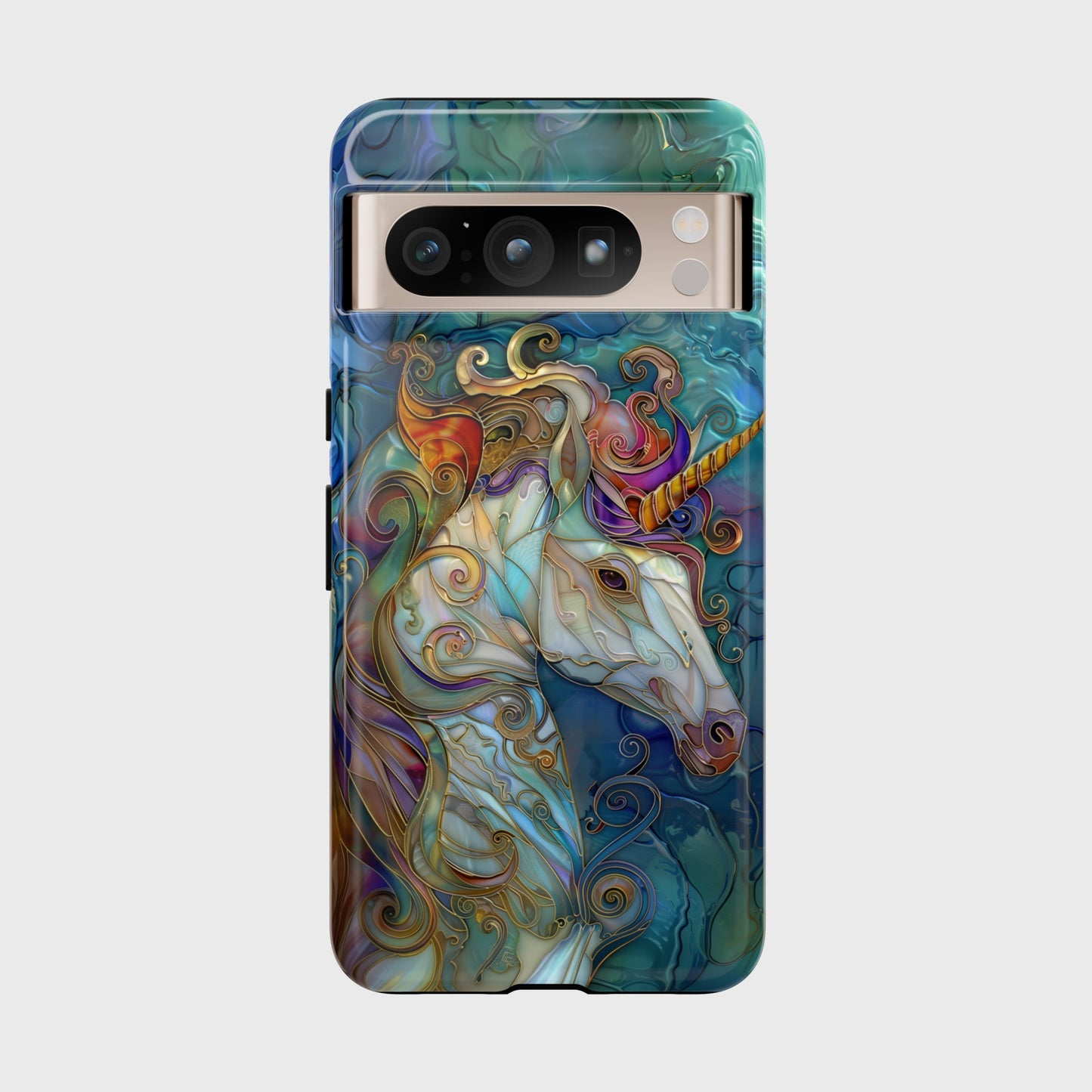 Magical Unicorn Stained Glass Stained Glass Design Google Pixel Phone Case