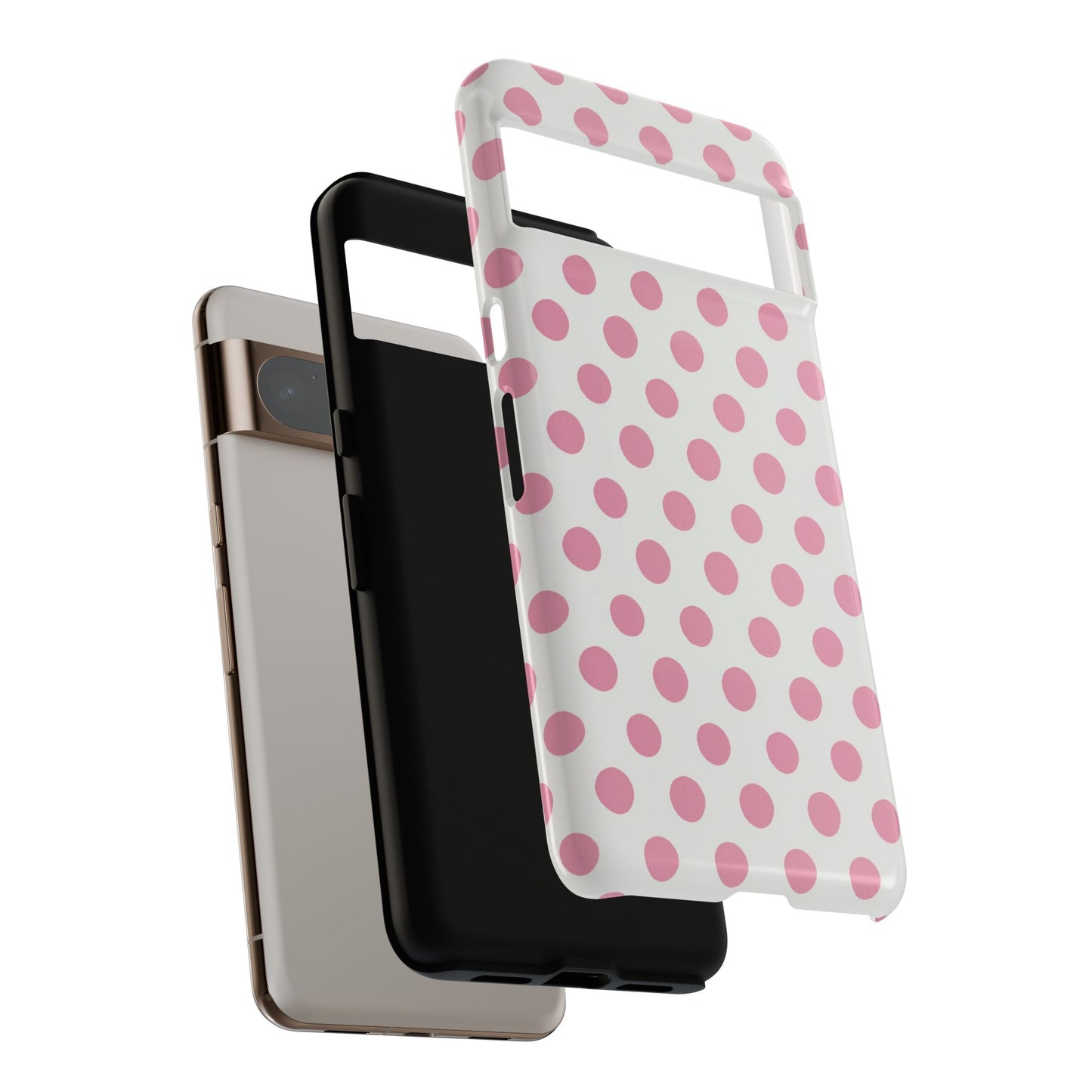 Pink Polka Dot Pattern Design Phone Case for Google Pixel