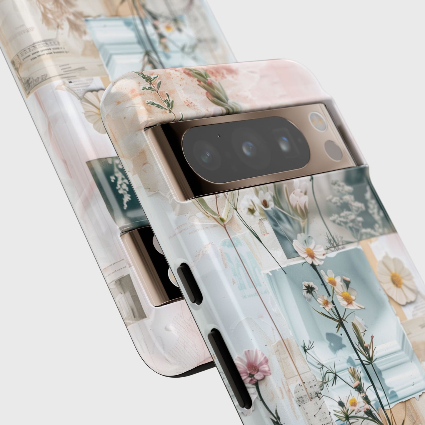 Wildflower Scrapbook Collage Design Phone Case for Google Pixel