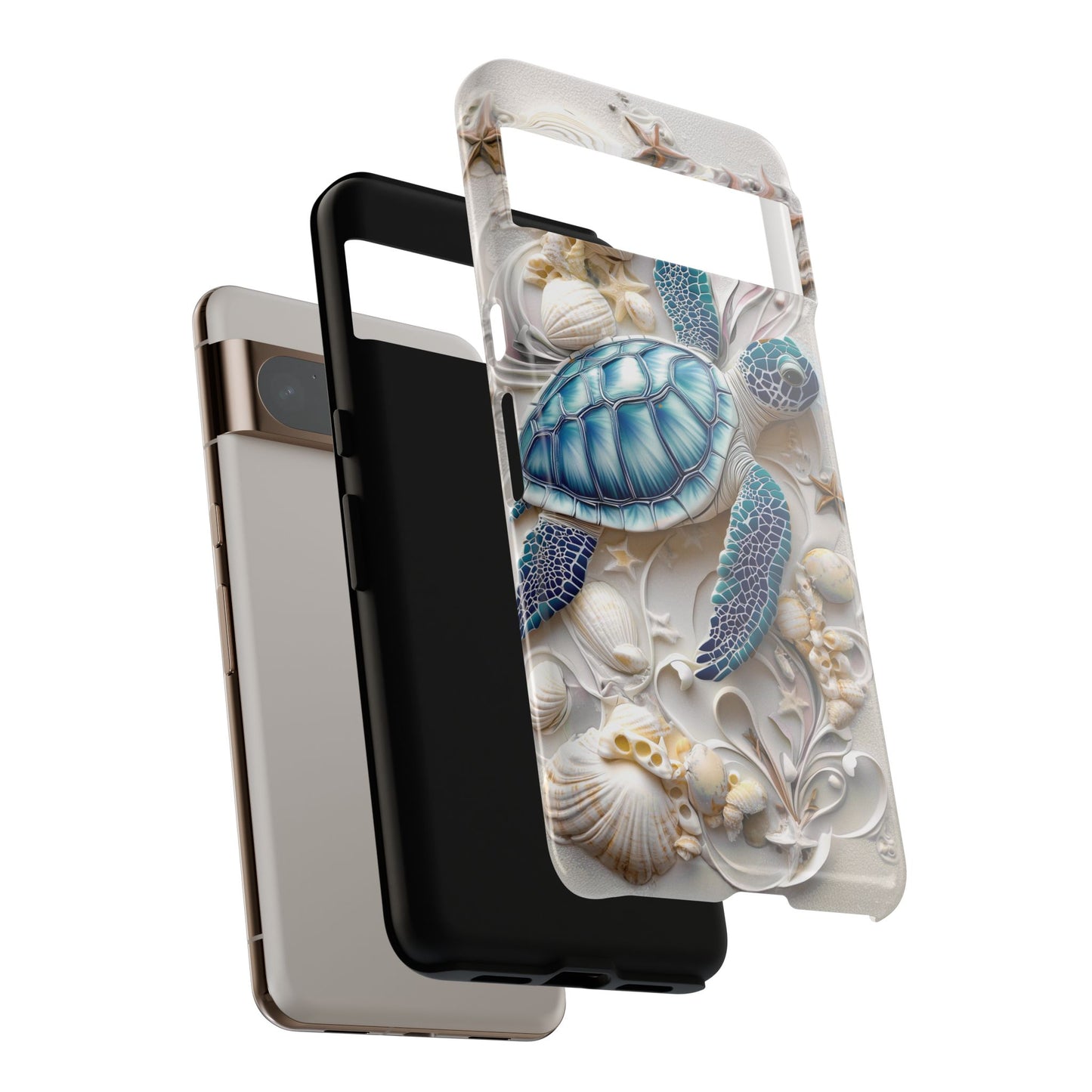 Turtle & Seashell Design Phone Case for Google Pixel