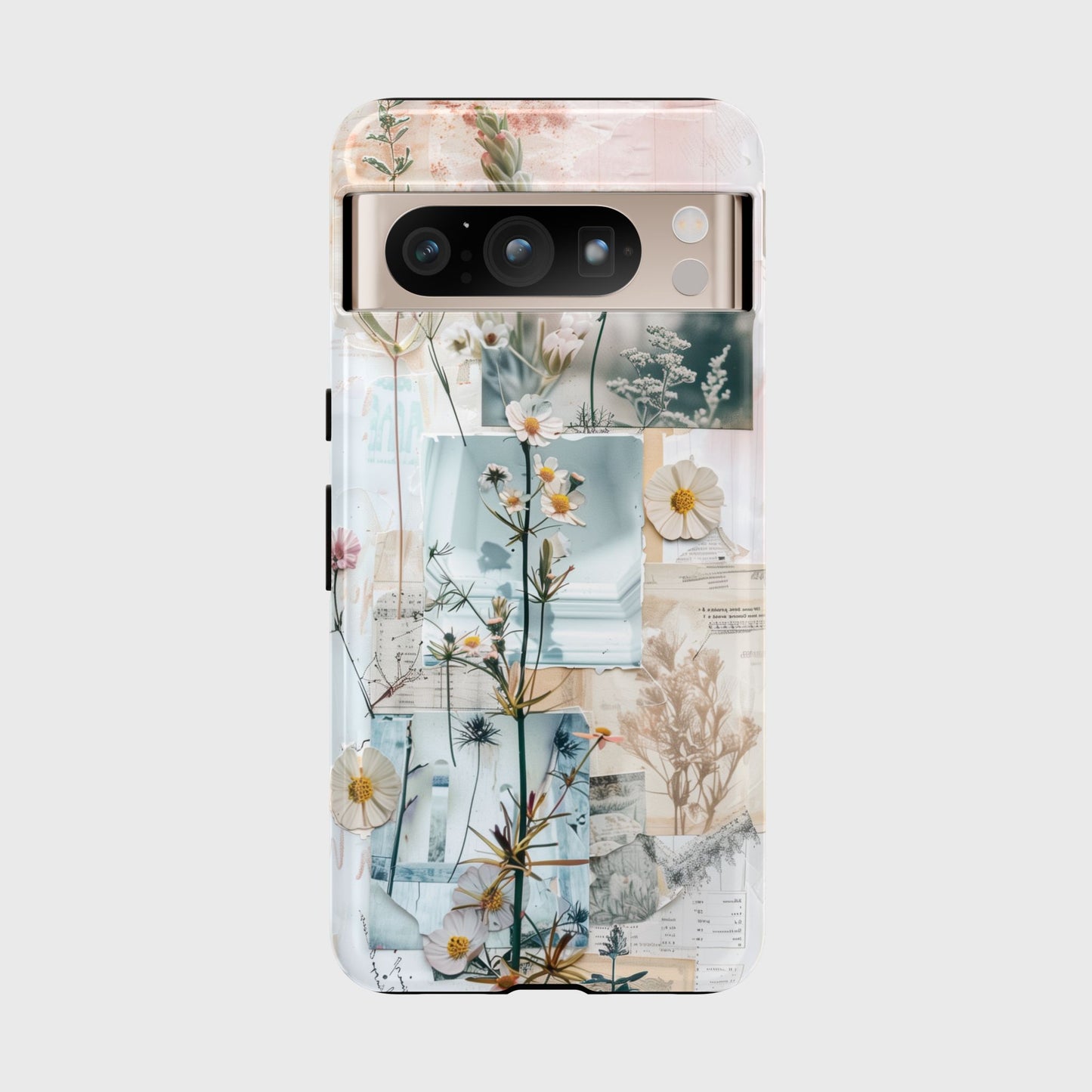 Wildflower Scrapbook Collage Design Phone Case for Google Pixel