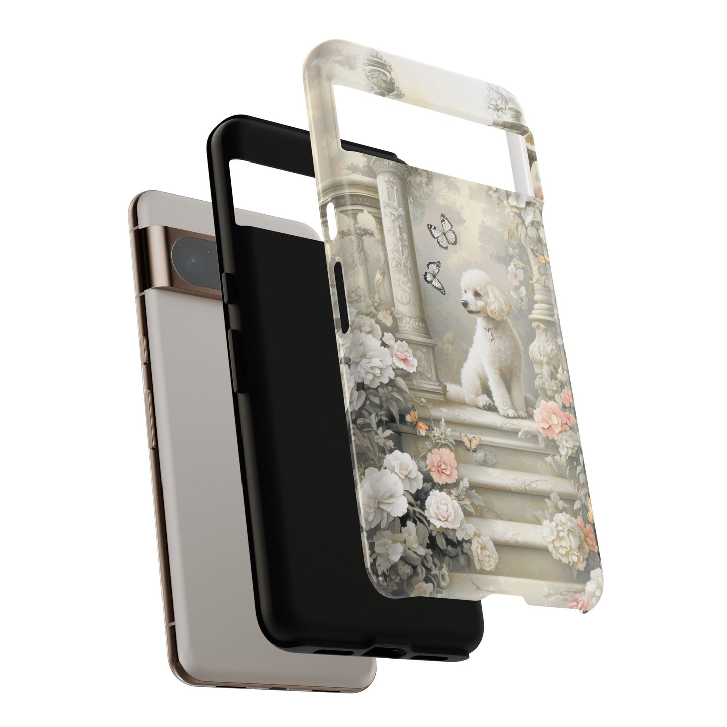 Poodle French Toile Design Phone Case for Google Pixel