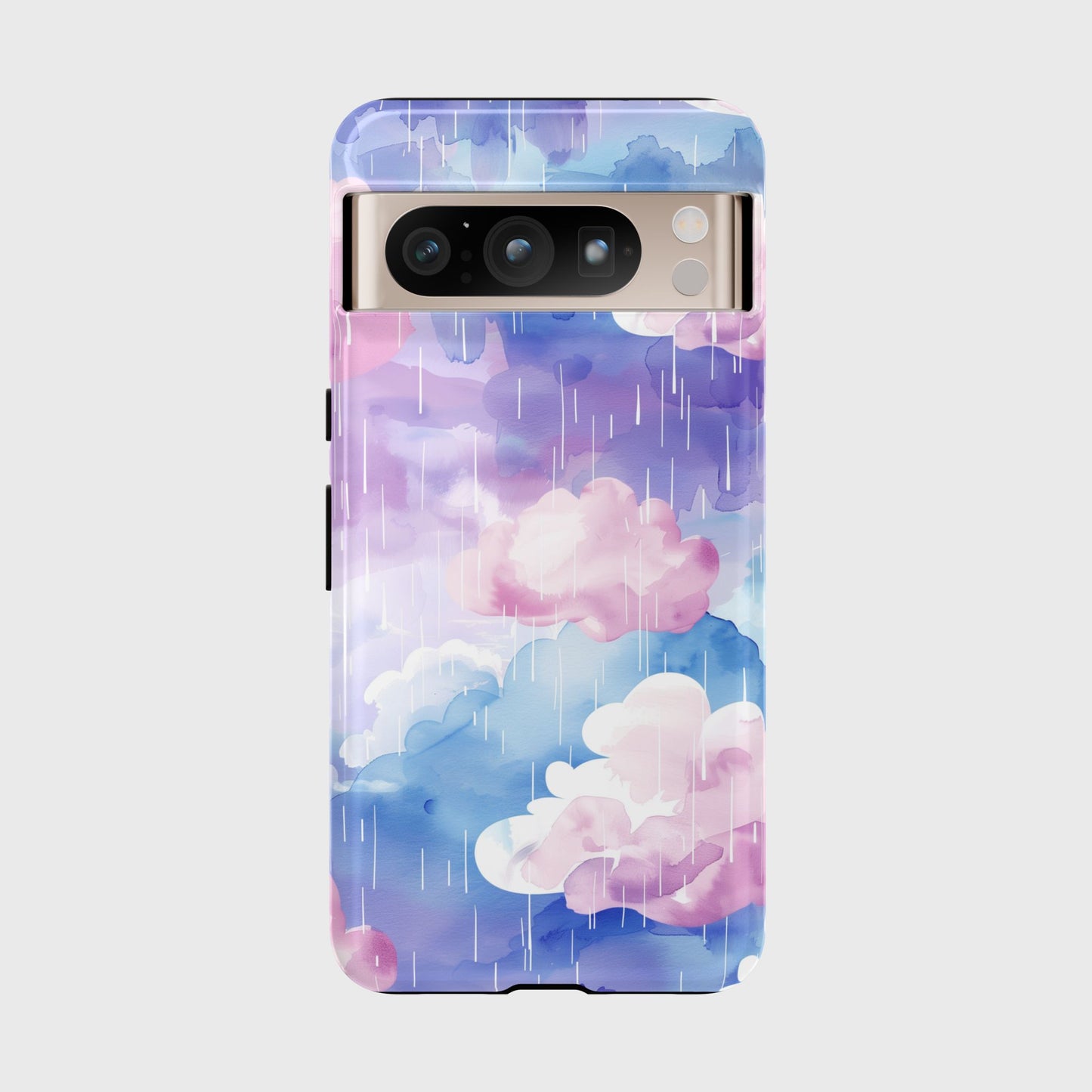 Watercolor Pastel Raining Cloud Design Google Pixel Phone Case