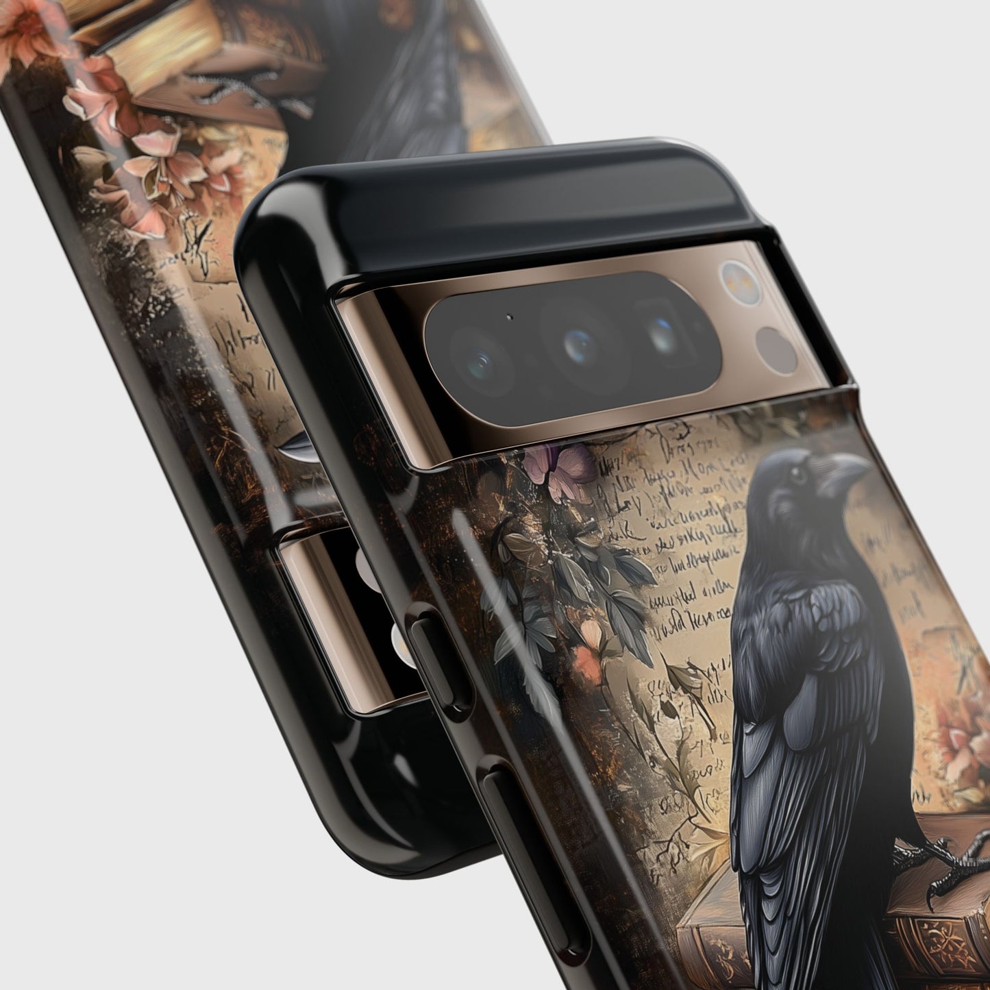 Gothic Book Raven Dark Fantasy Design Google Pixel Phone Case