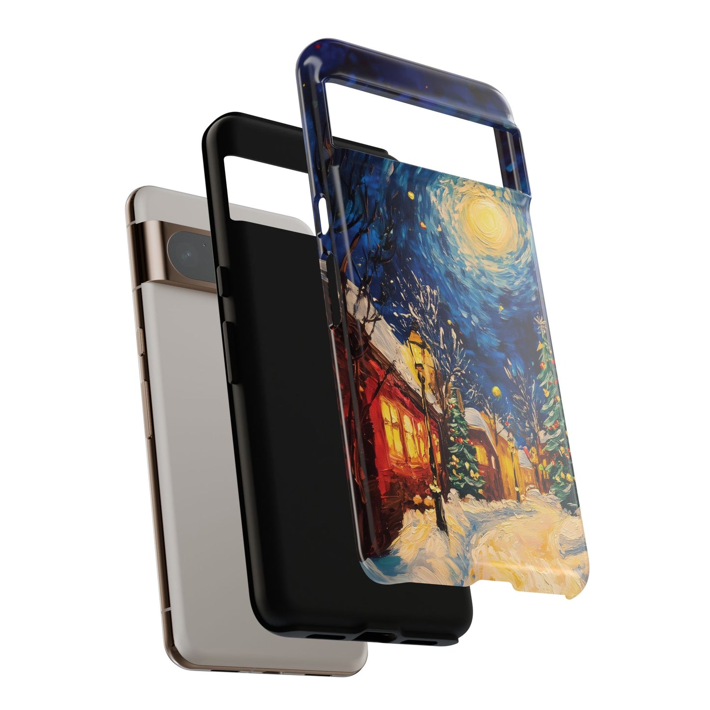 Van Gogh Inspired Christmas Night Design Google Pixel Phone Case