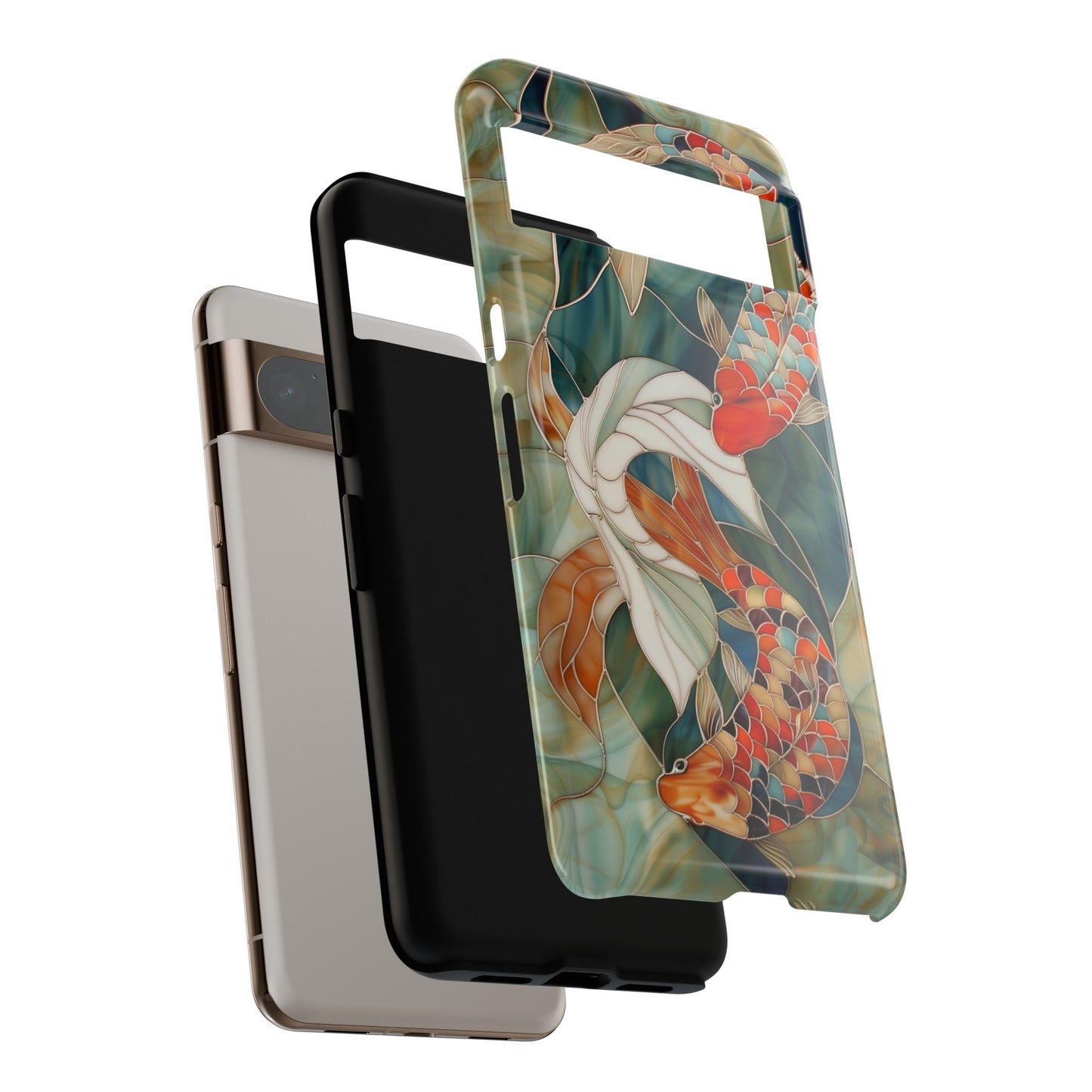 Koi Fish Stained Glass Design 2 Google Pixel Phone Case