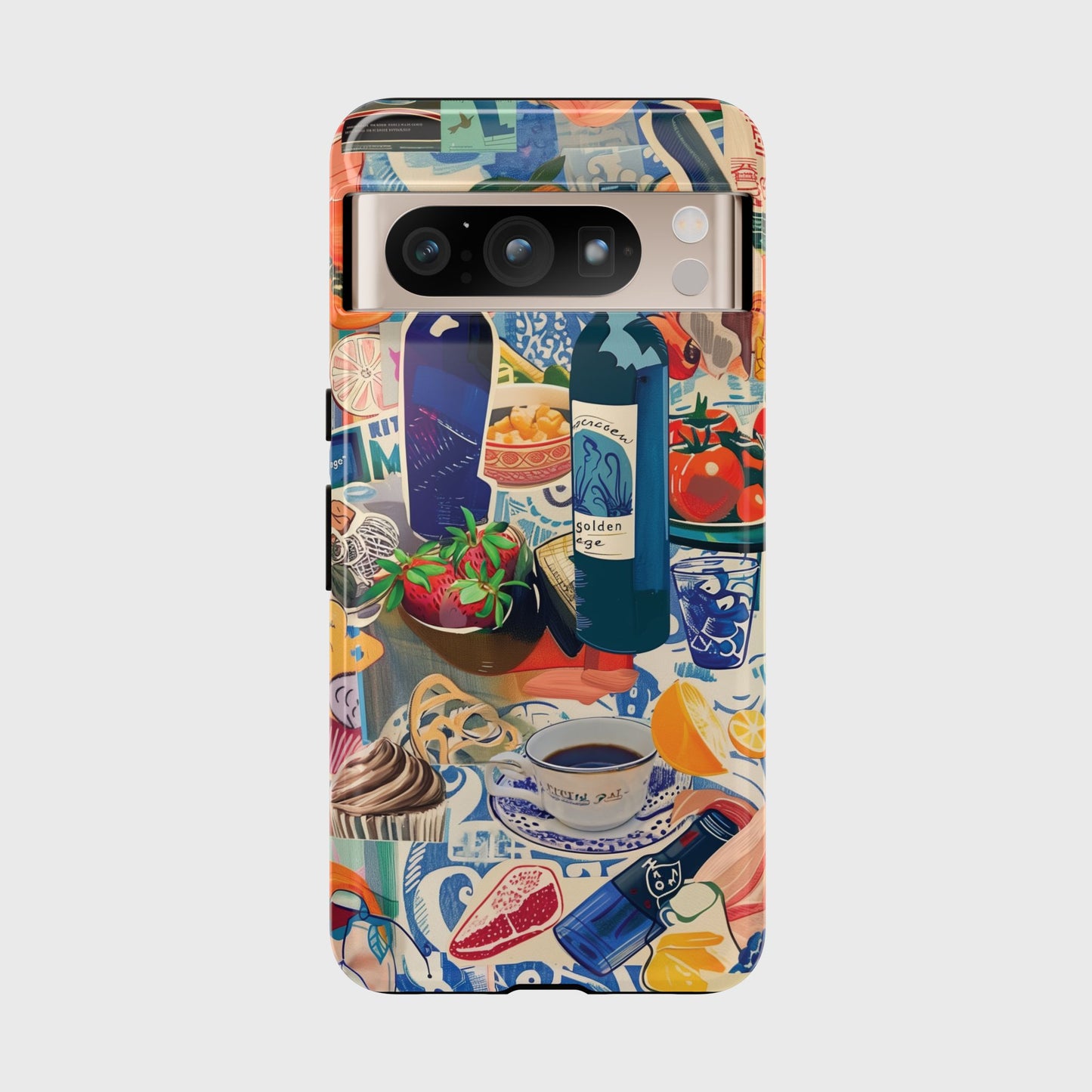 Food Collage Design Phone Case for Google Pixel