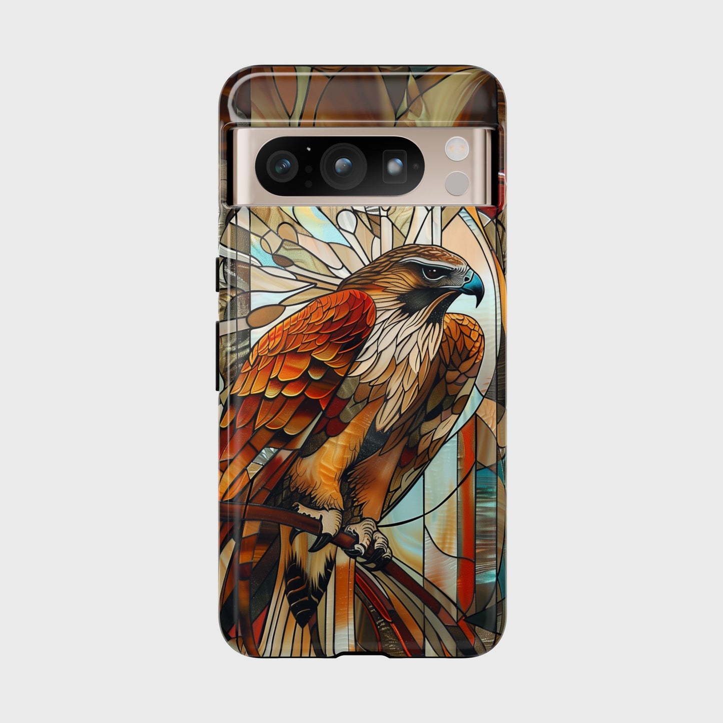 Majestic Hawk Art Nouveau Style Design Google Pixel Phone Case