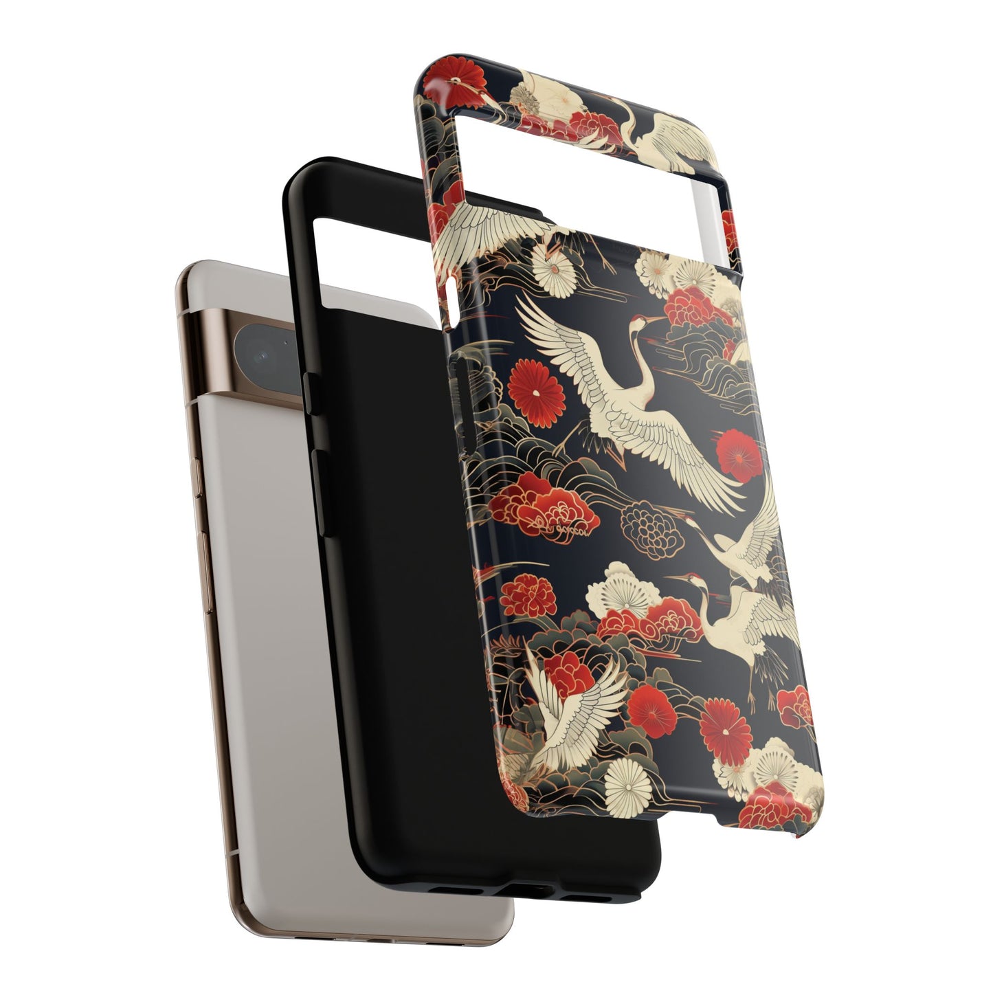 Japanese Crane Design Phone Case for Google Pixel
