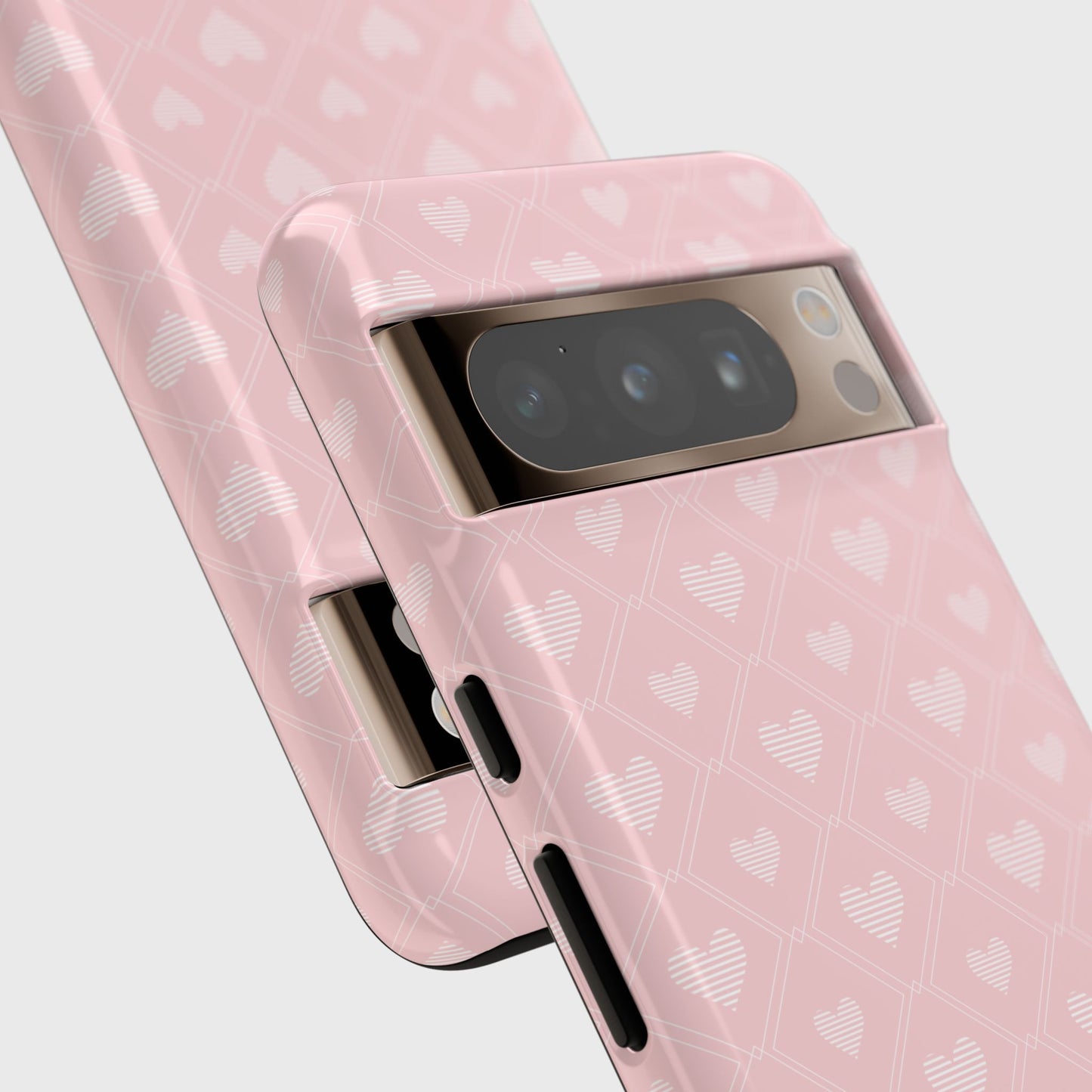 Cute Pink Hearts Pattern Design Phone Case for Google Pixel