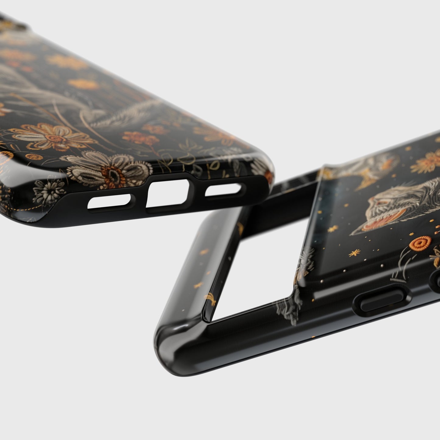 Cottagecore Cat & Flower Embroidery Art Design Google Pixel Phone Case