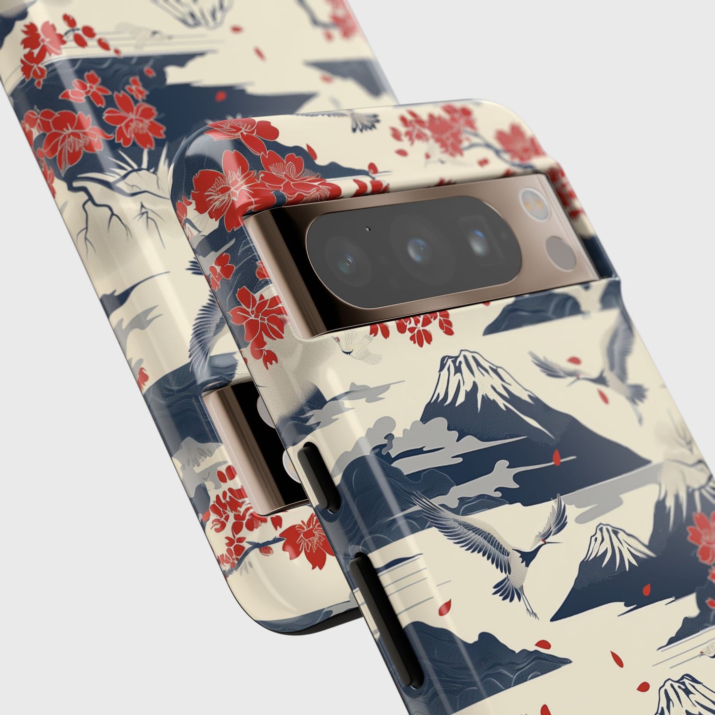 Crane Mountain Japanese Art Landscape Design Phone Case for Google Pixel