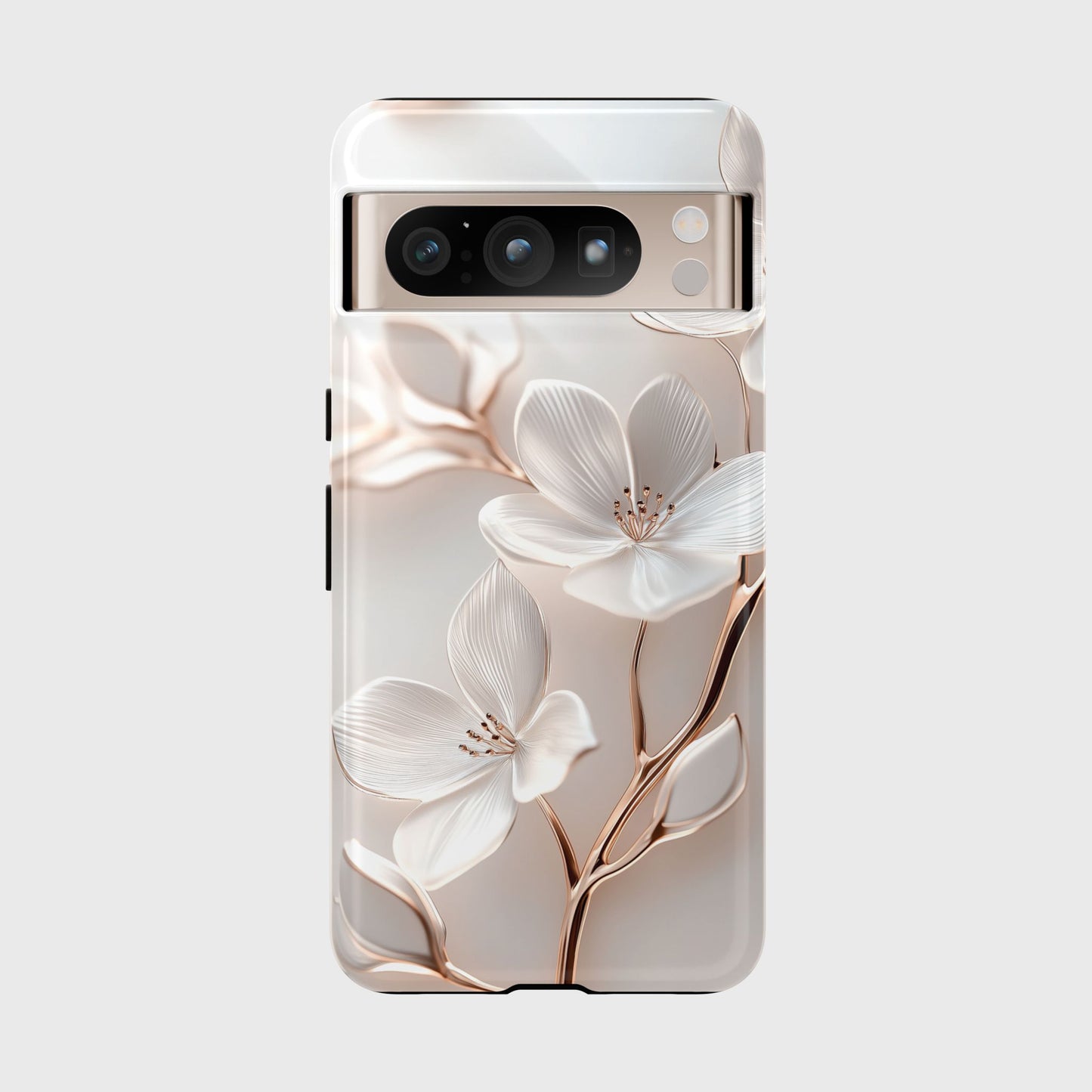 Delicate White Floral Design Phone Case for Google Pixel