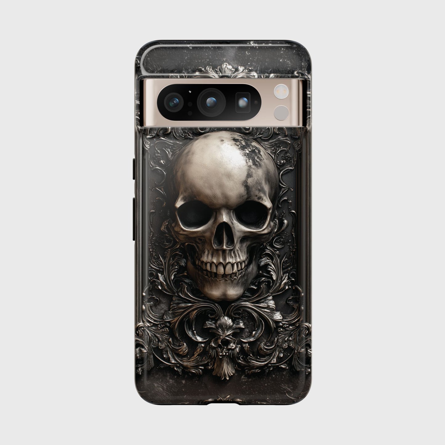 Gothic Skull Metalwork Design Phone Case for Google Pixel