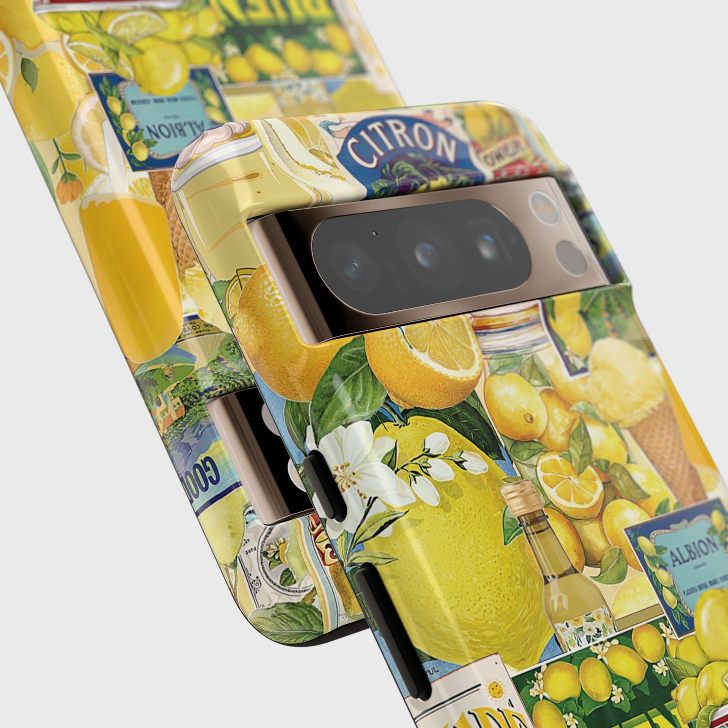 Vintage Lemon Collage Design Phone Case for Google Pixel