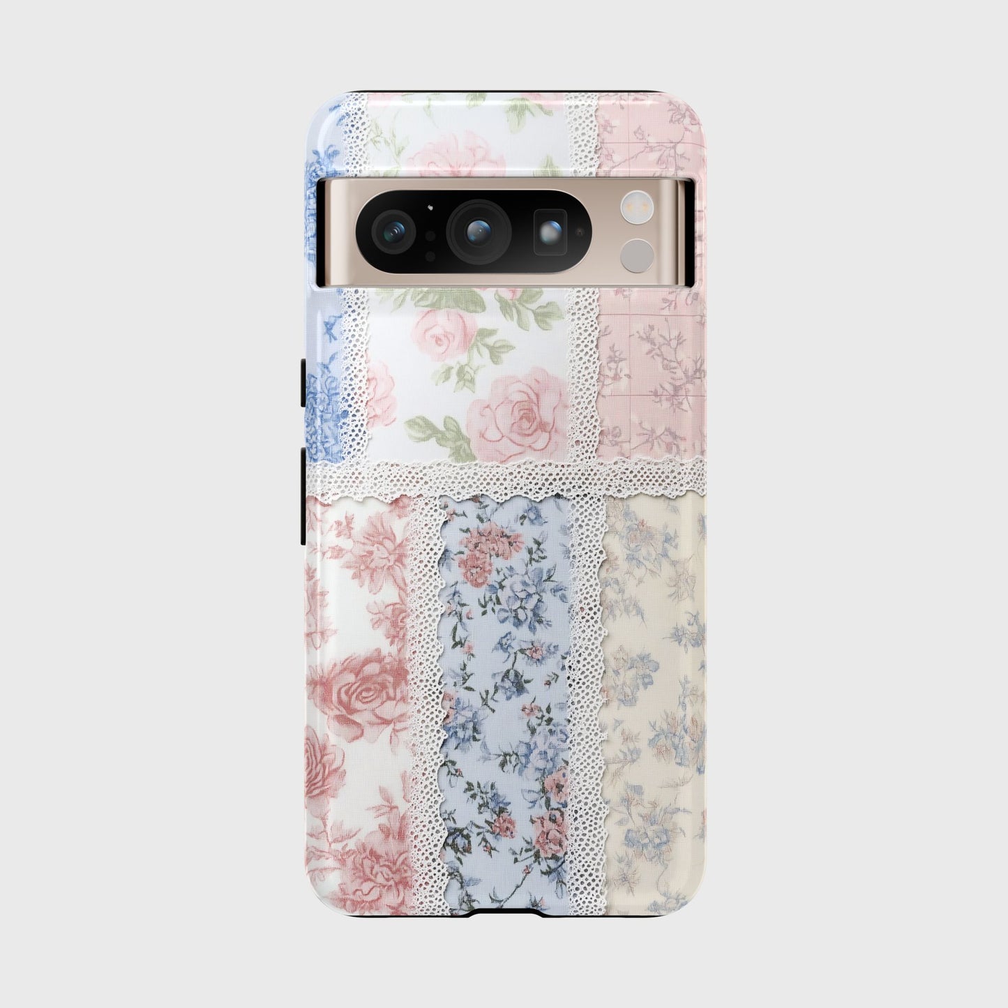 Coquette Lace Fabric Patchwork Design Phone Case for Google Pixel