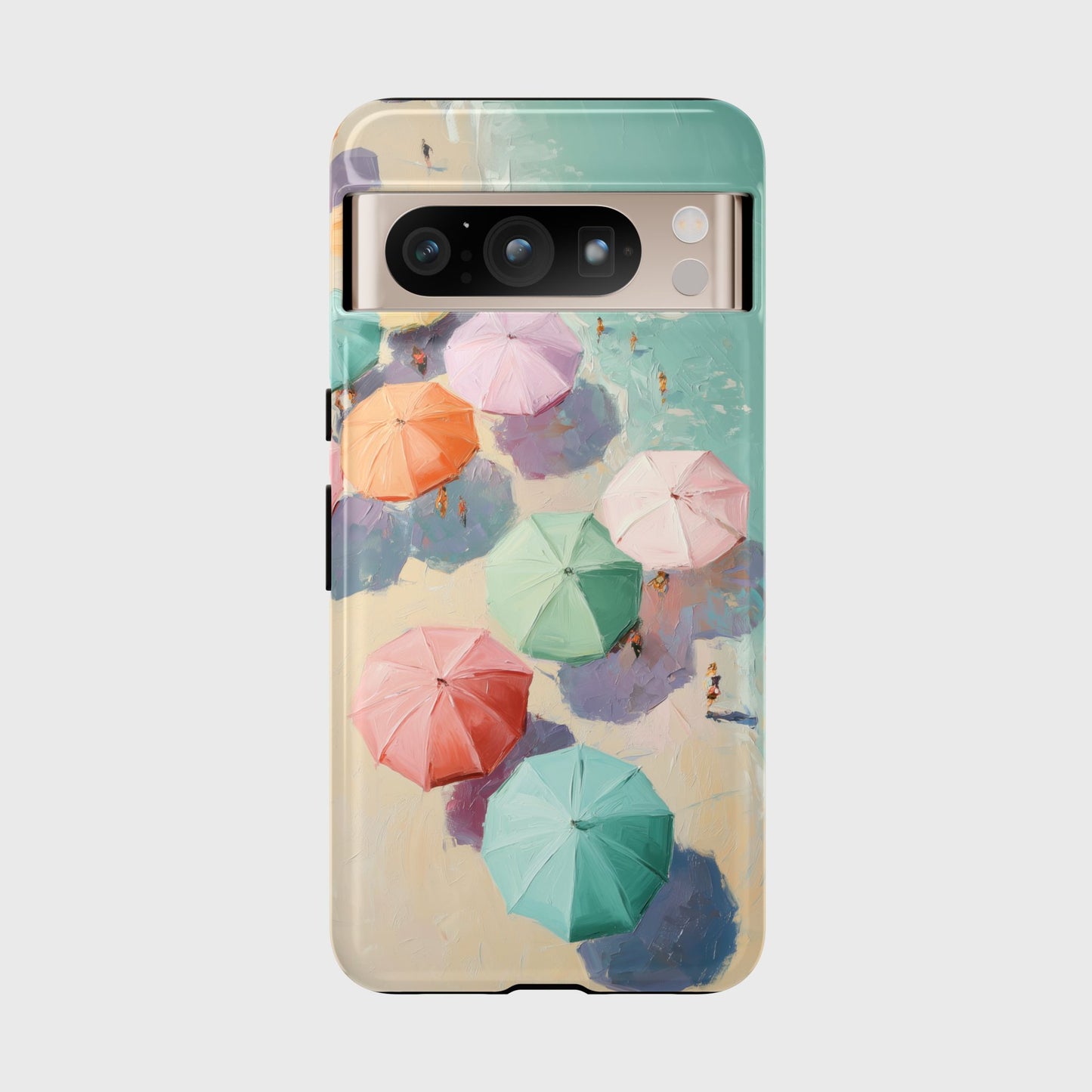 The Pastel Riviera – Aerial Beach Design Phone Case for Google Pixel