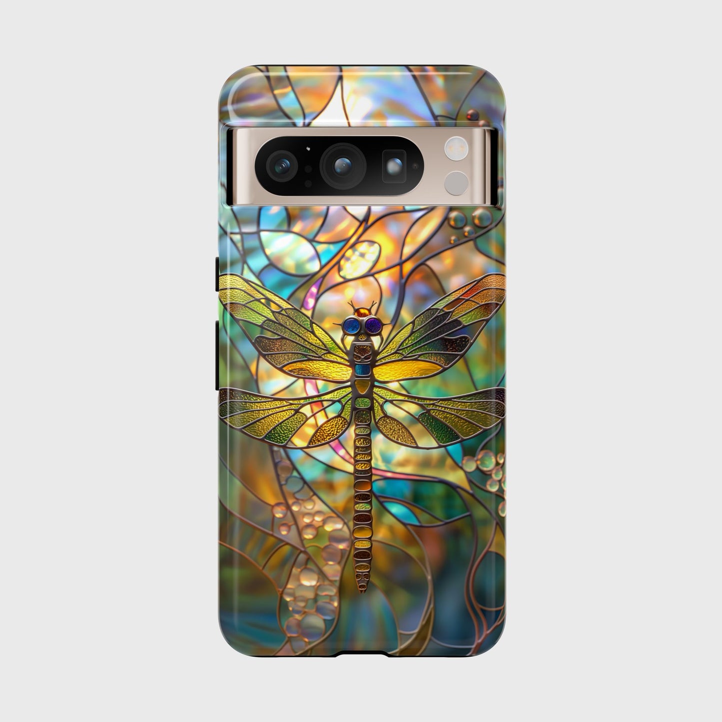 Dragonfly Stained Glass Mosaic Design Google Pixel Phone Case