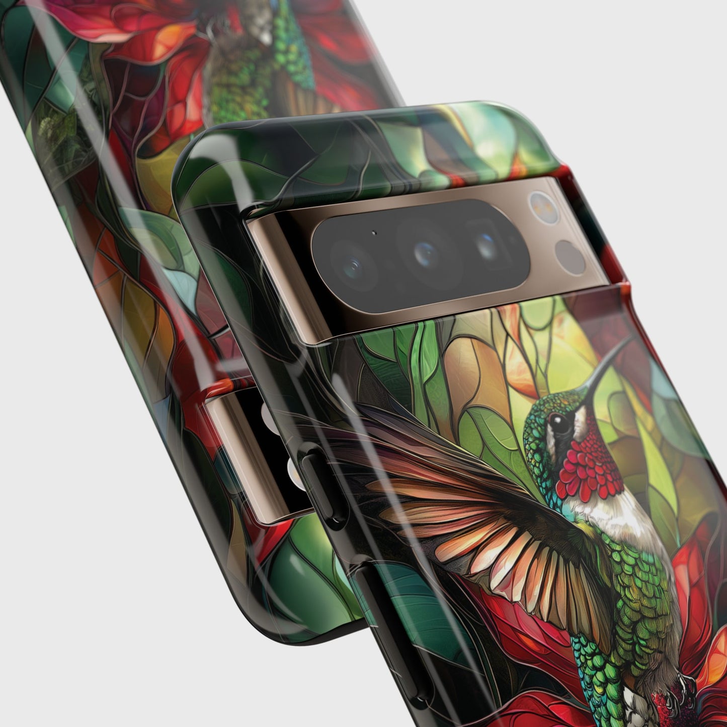 Hummingbird Stained Glass Illustration Google Pixel Phone Case