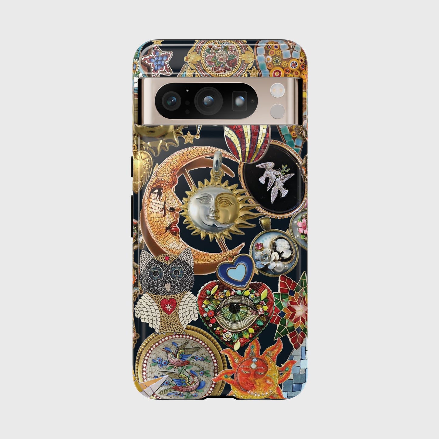 Mosaic Charm Vintage Collage Design Phone Case for Google Pixel