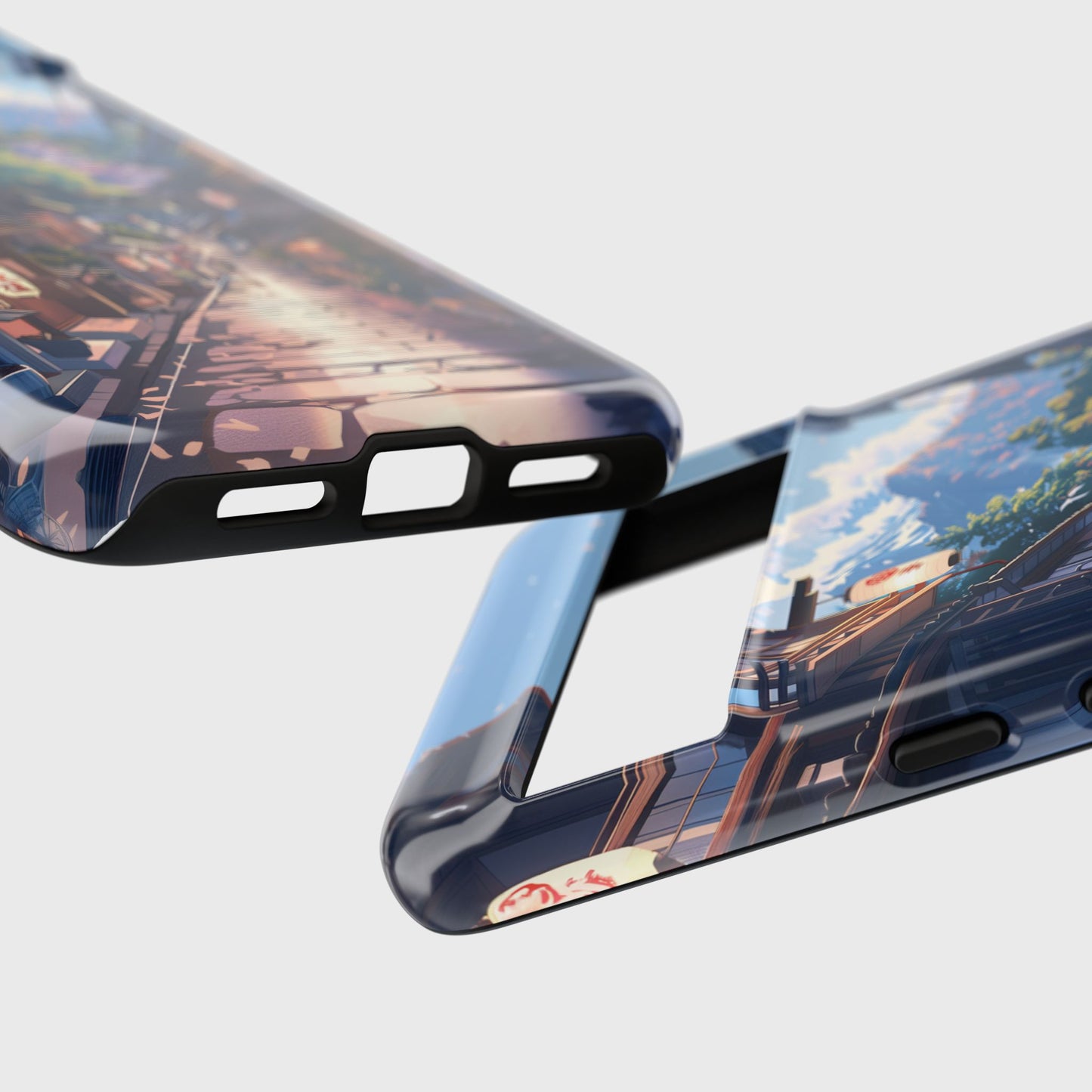Anime Japanese Ancient Peaceful Village Design Phone Case for Google Pixel