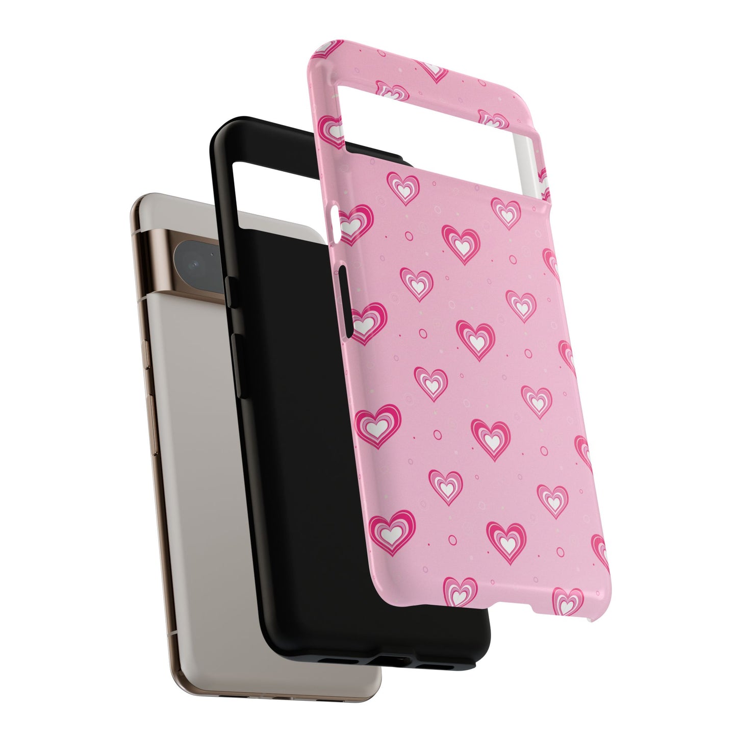 Y2K Hearts Pattern Design Phone Case for Google Pixel