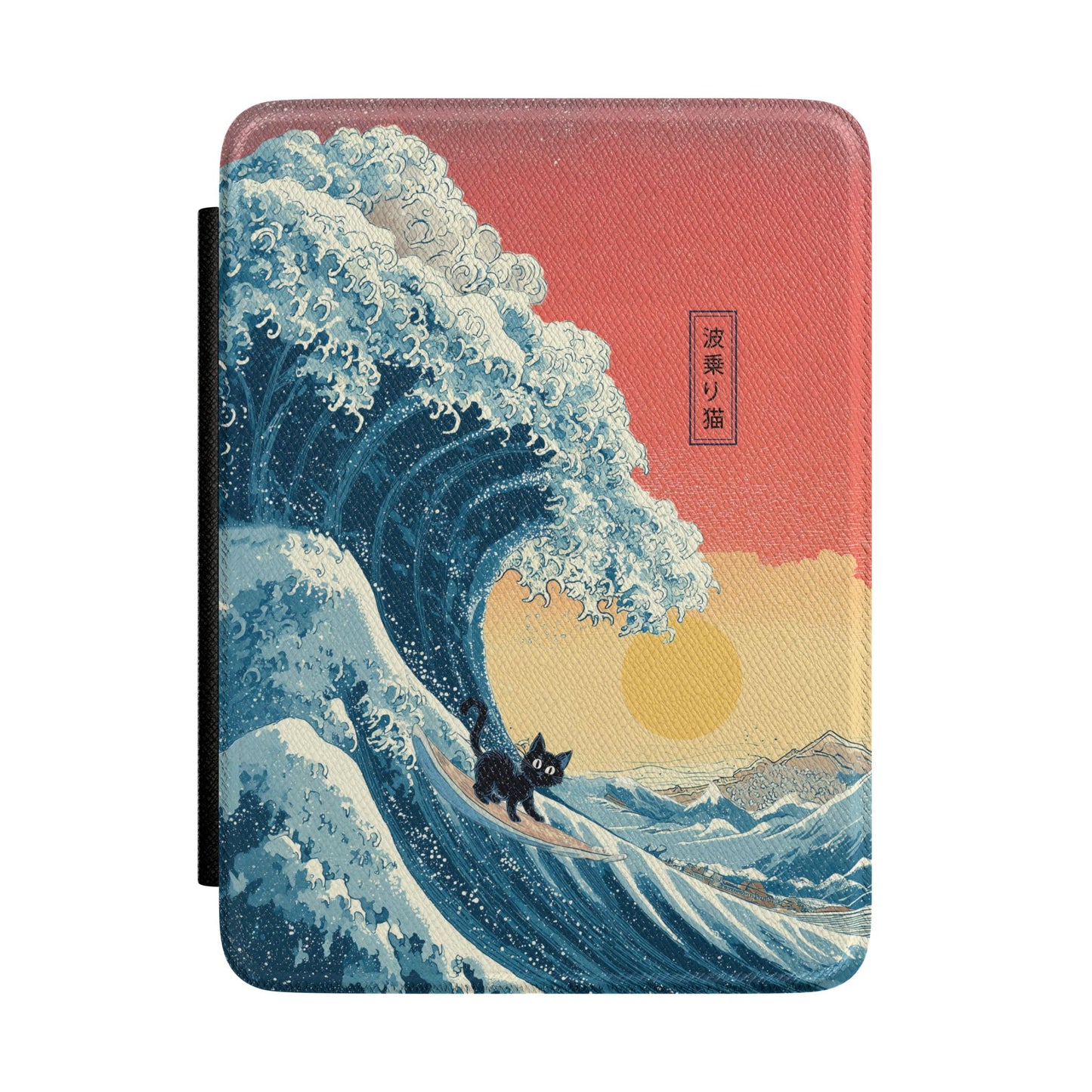 The Wave-Riding Neko – Sunset Surfer Kindle Case