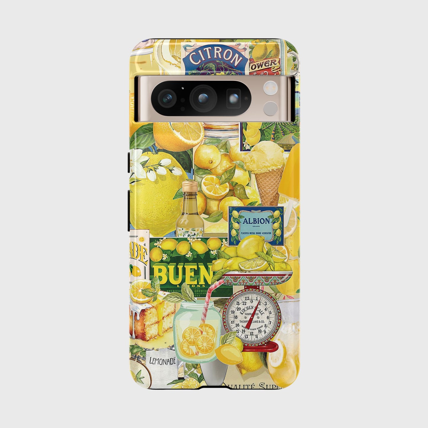 Vintage Lemon Collage Design Phone Case for Google Pixel