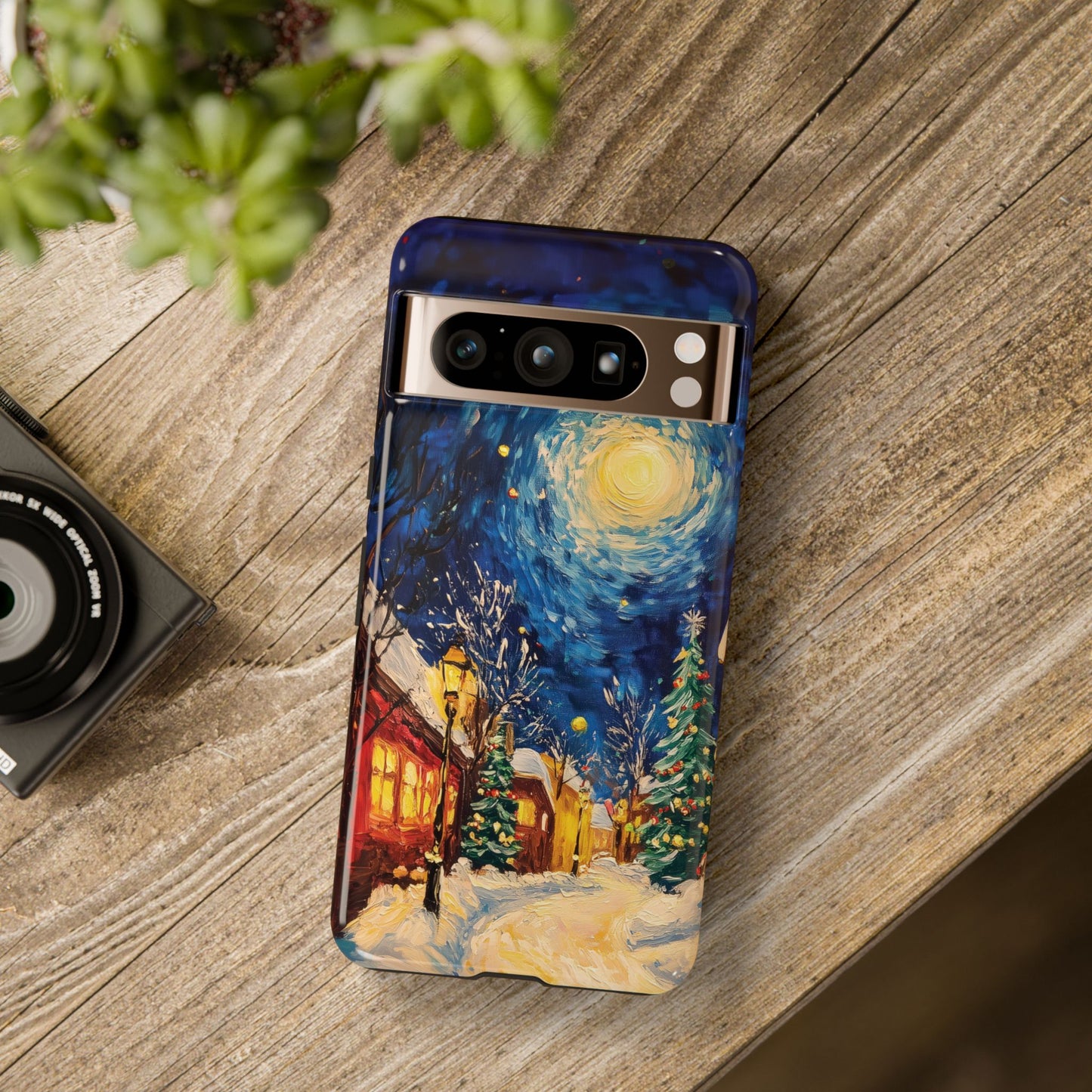 Van Gogh Inspired Christmas Night Design Google Pixel Phone Case