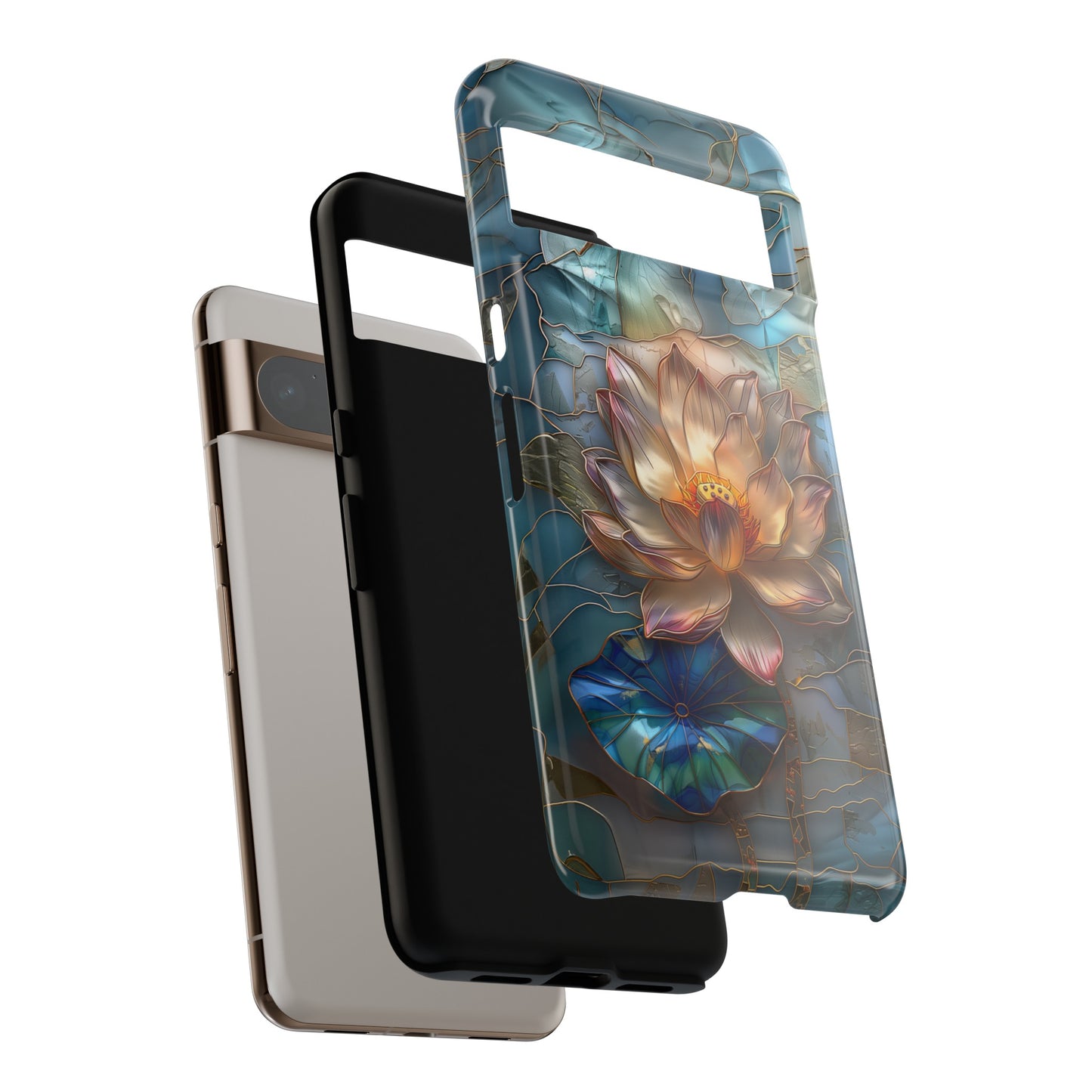 Lotus Flower Stained Glass Design Google Pixel Phone Case