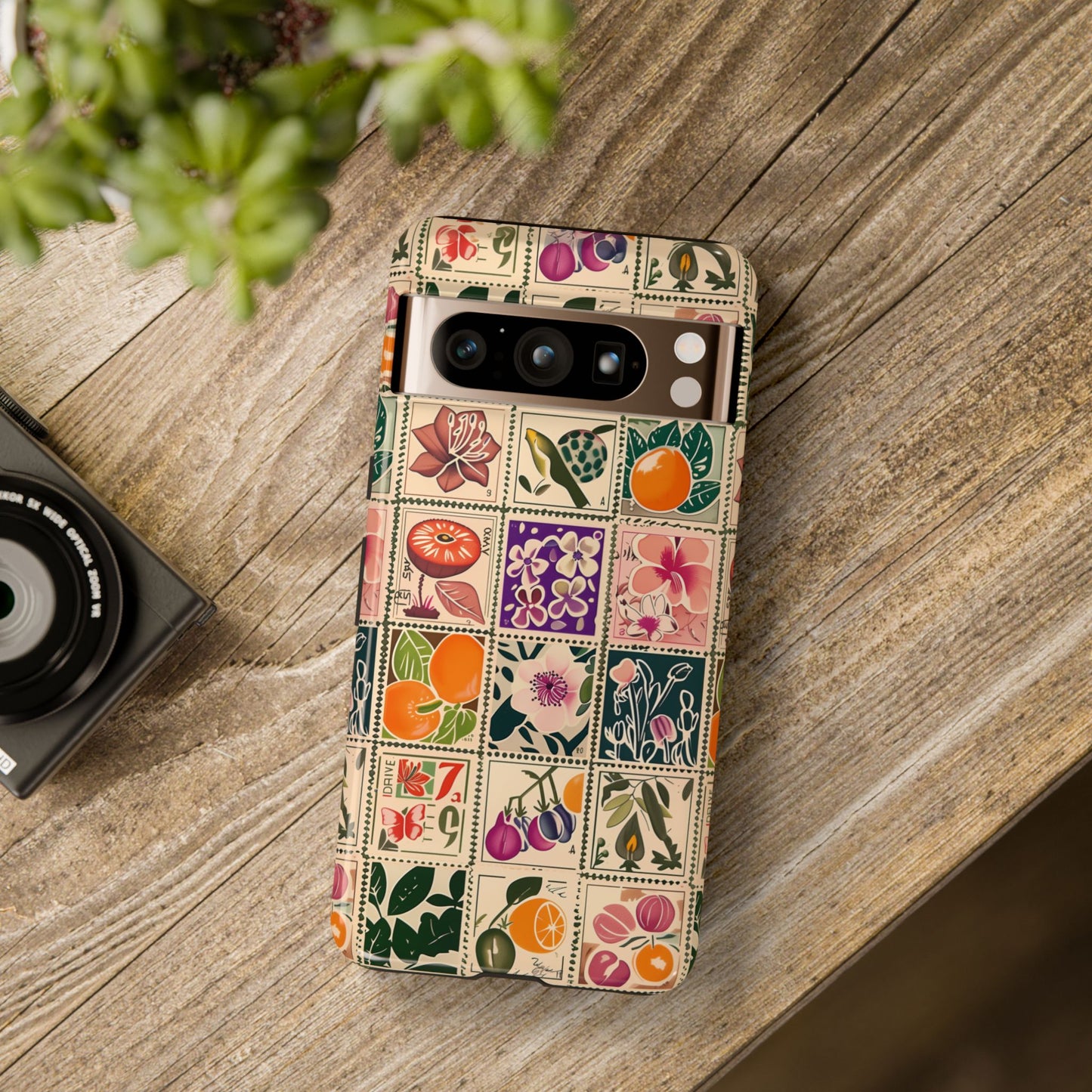 Vintage Stamps Collage Design Google Pixel Phone Case