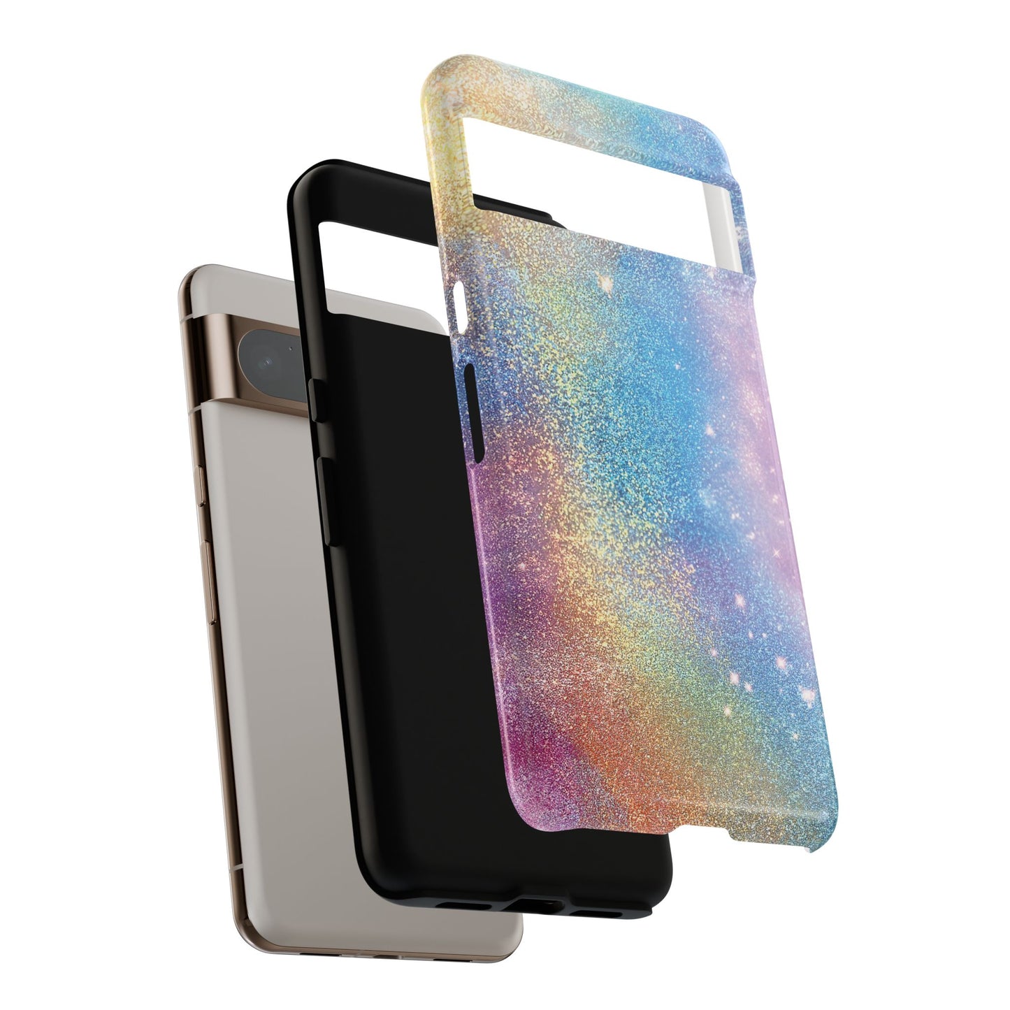 Rainbow Glitter Effect Design Phone Case for Google Pixel