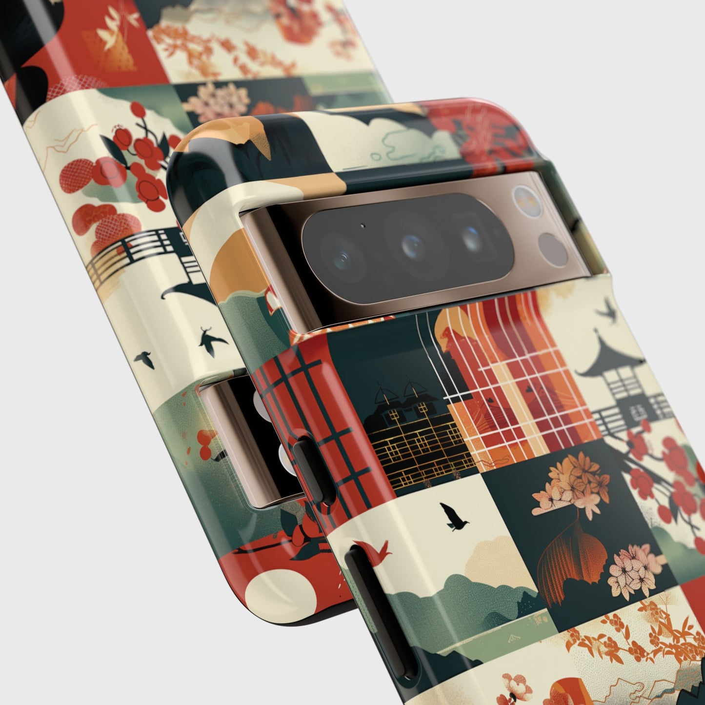 Modern Japanese Illustration Collage Design Phone Case for Google Pixel