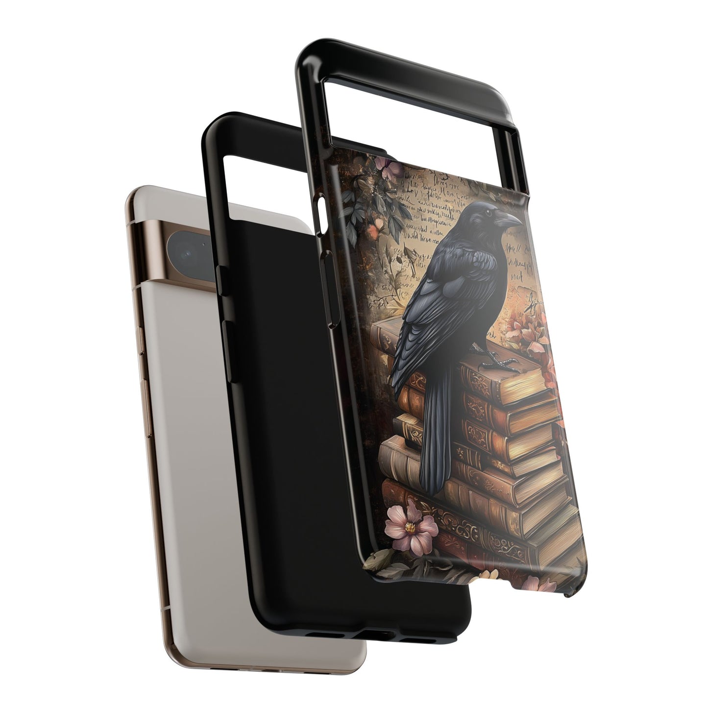 Gothic Book Raven Dark Fantasy Design Google Pixel Phone Case