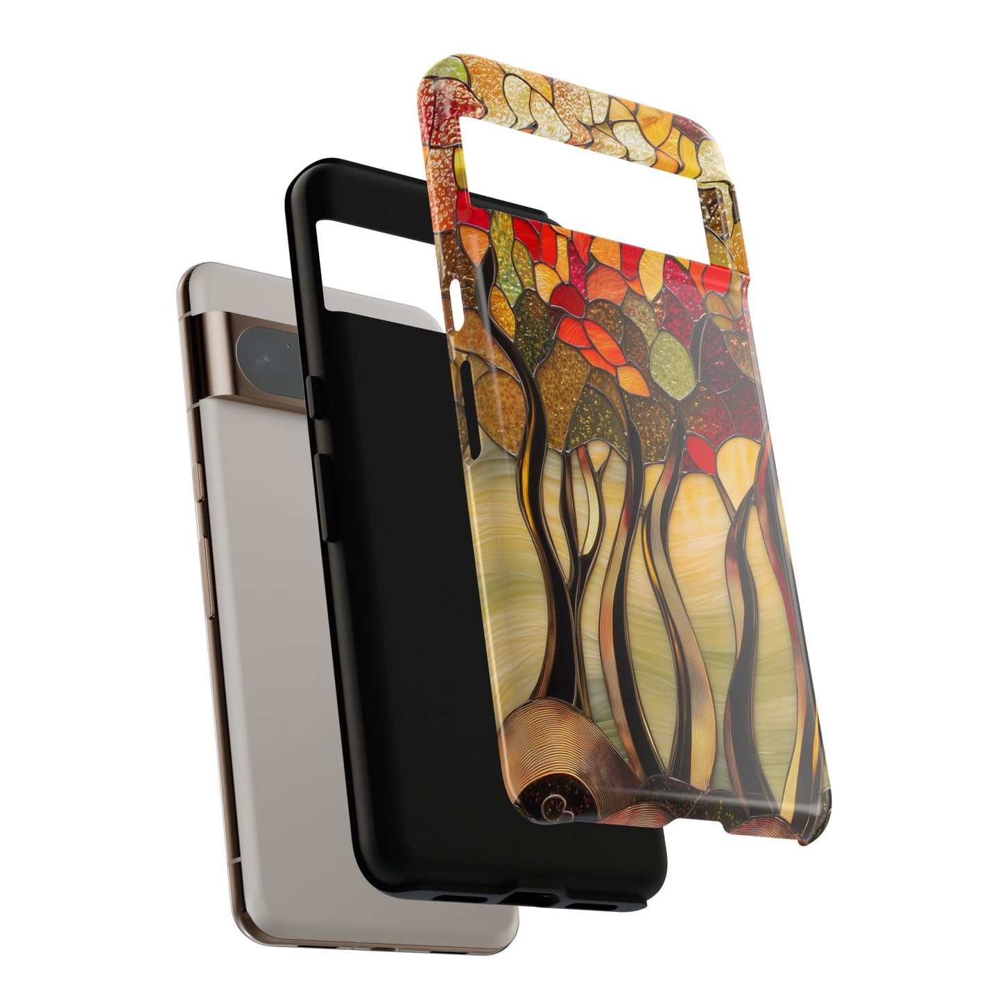 Autumn Forest Stained Glass Design Google Pixel Phone Case