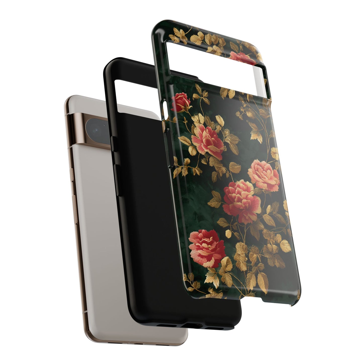 Crimson Bloom Design Phone Case for Google Pixel