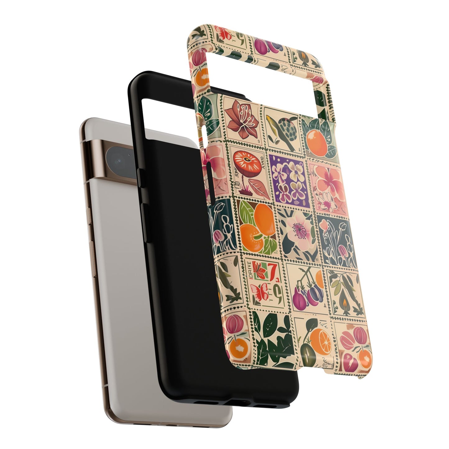 Vintage Stamps Collage Design Google Pixel Phone Case