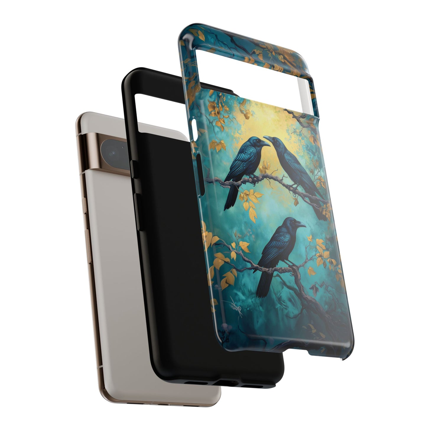 Crow Dark Fantasy Art Design Phone Case for Google Pixel