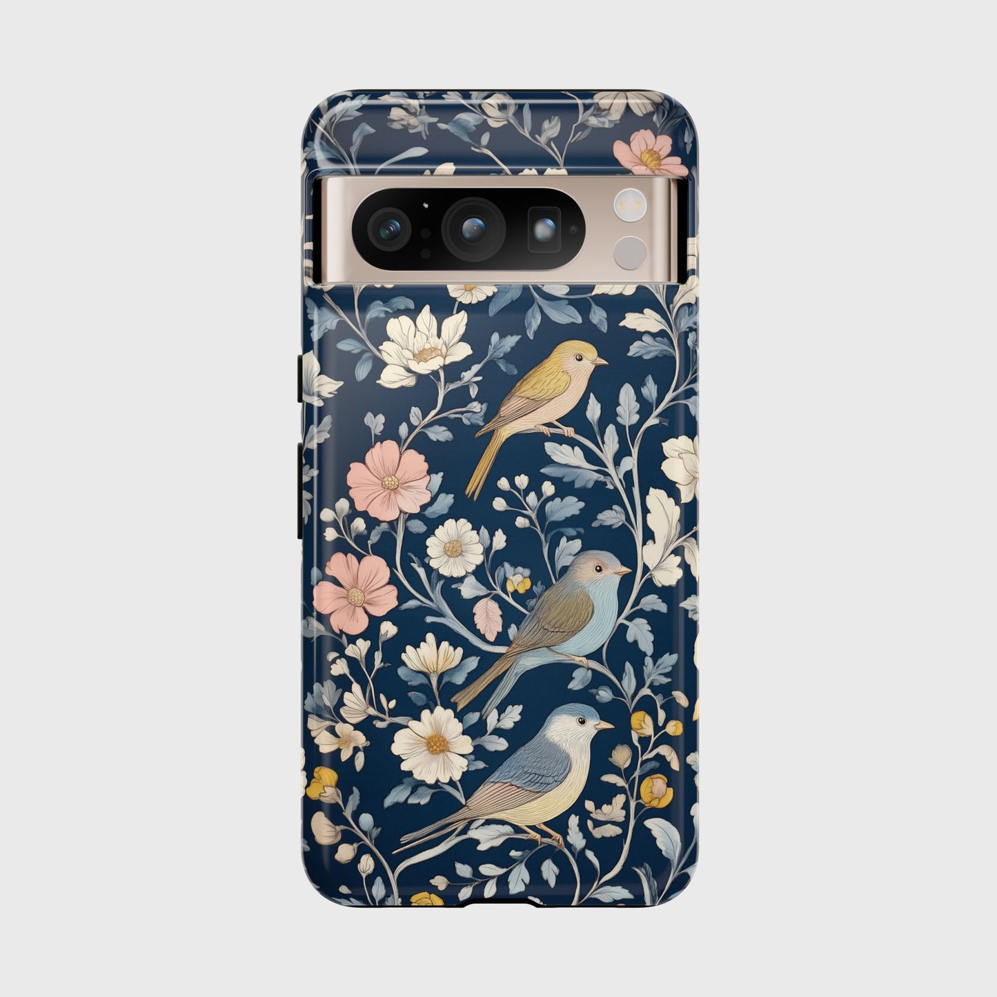 William Moris Inspired Birds Floral Design Google Pixel Phone Case