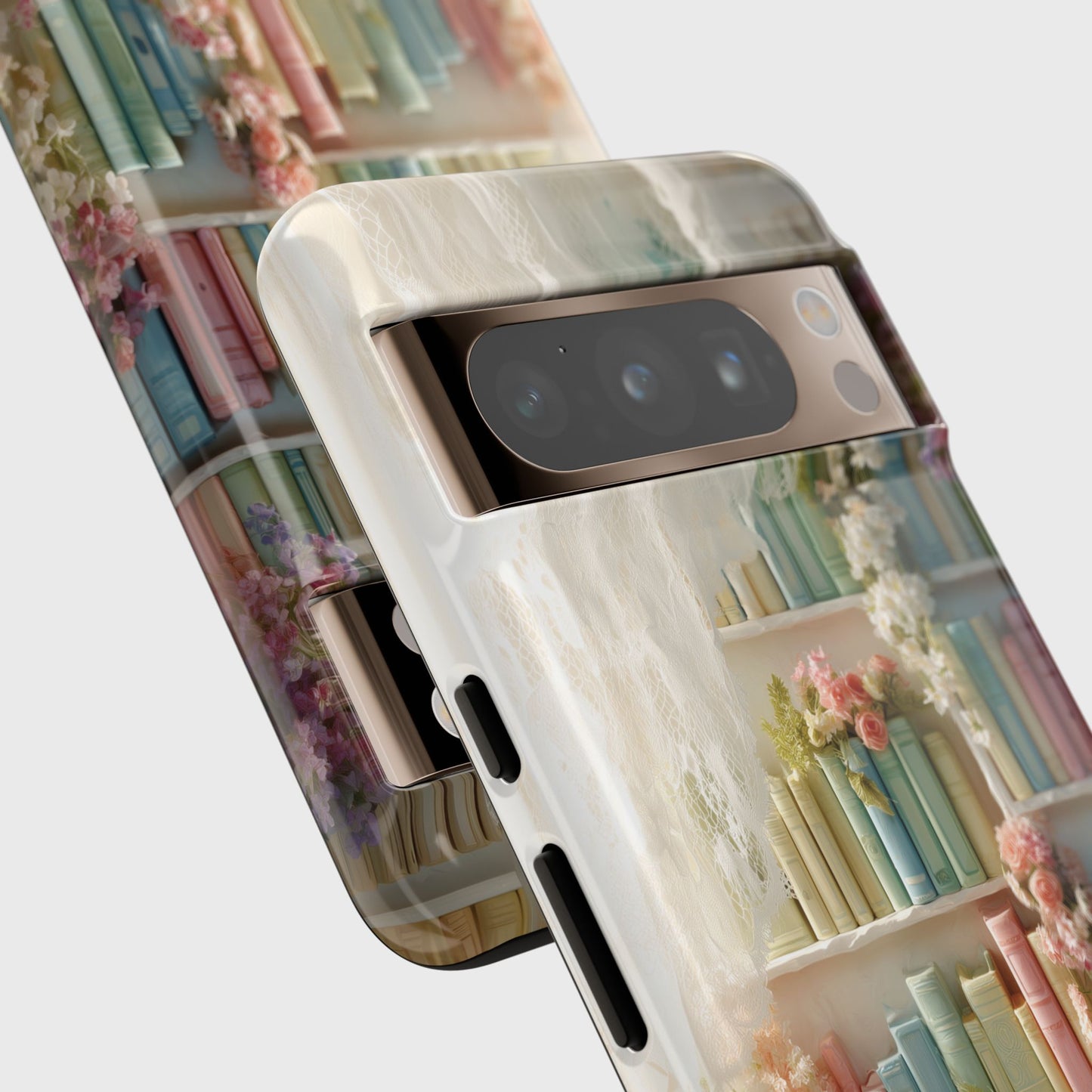 Colorful Floral Bookcase Design Phone Case for Google Pixel