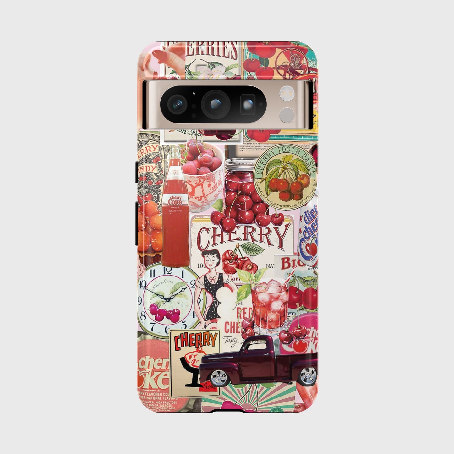 Cherry Vintage Collage Design Phone Case for Google Pixel