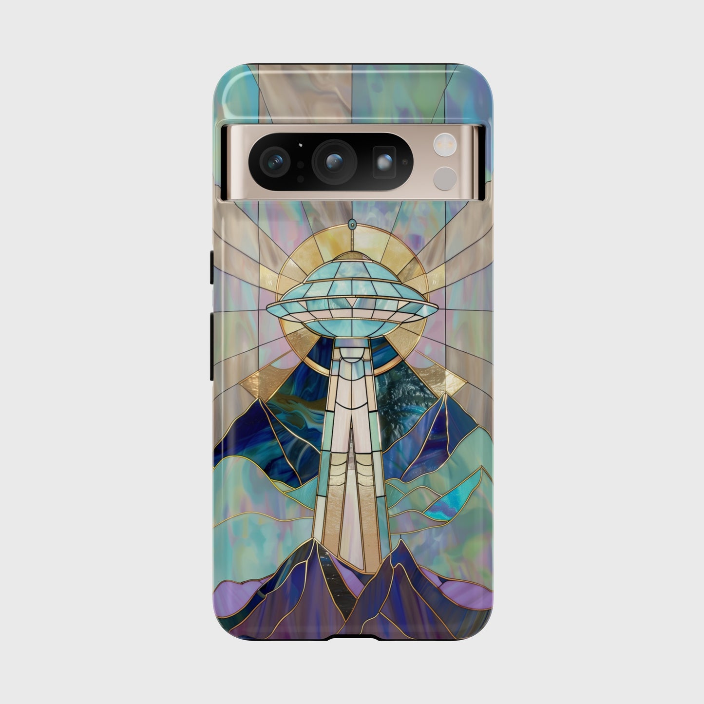 UFO Stained Glass Design Google Pixel Phone Case