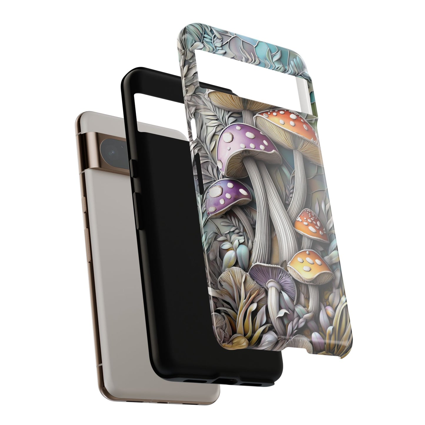 Mushroom Stained Glass Design Phone Case for Google Pixel