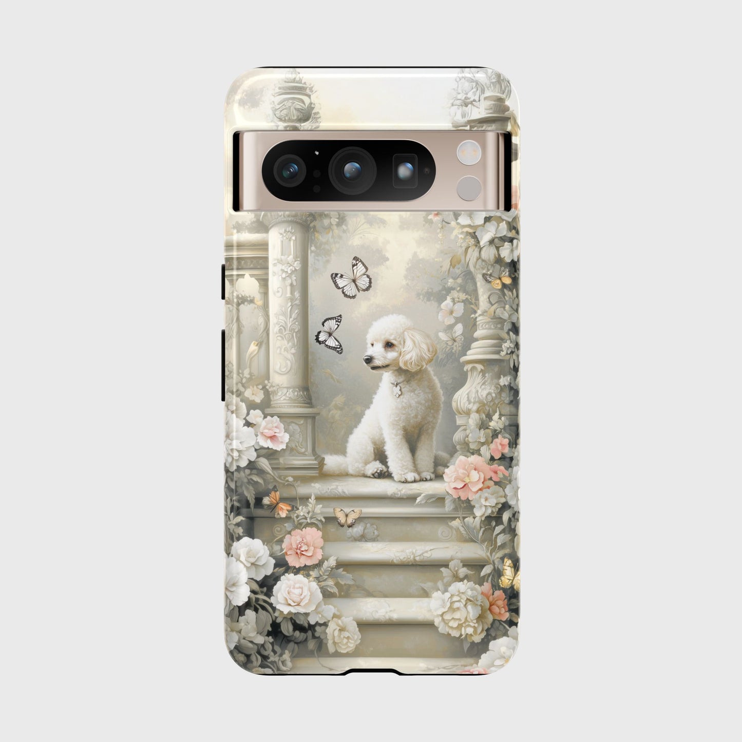 Poodle French Toile Design Phone Case for Google Pixel
