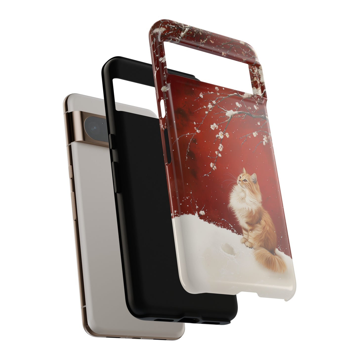Elegant Persian Cat Design Google Pixel Phone Case