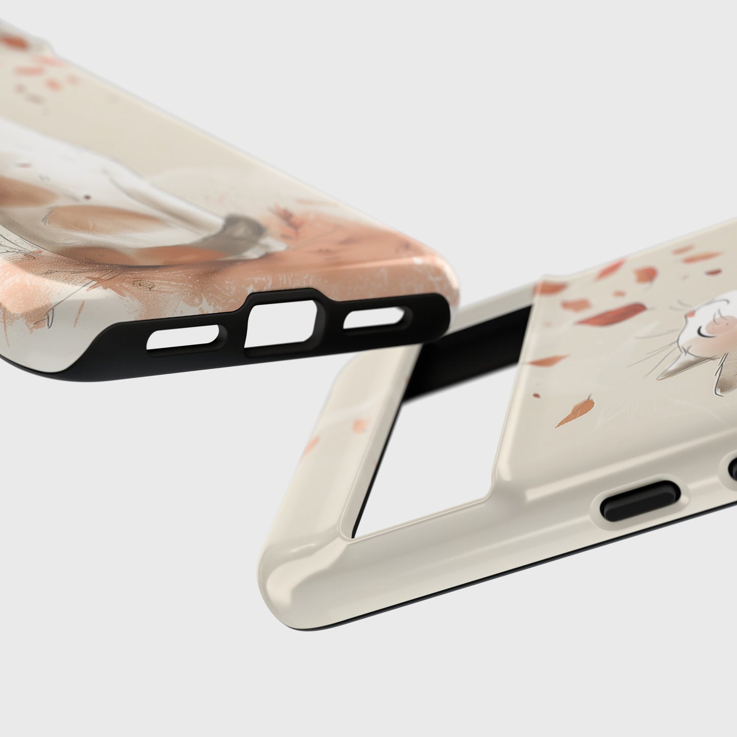 Happy Autumn Cat Hand Drawing Design Google Pixel Phone Case